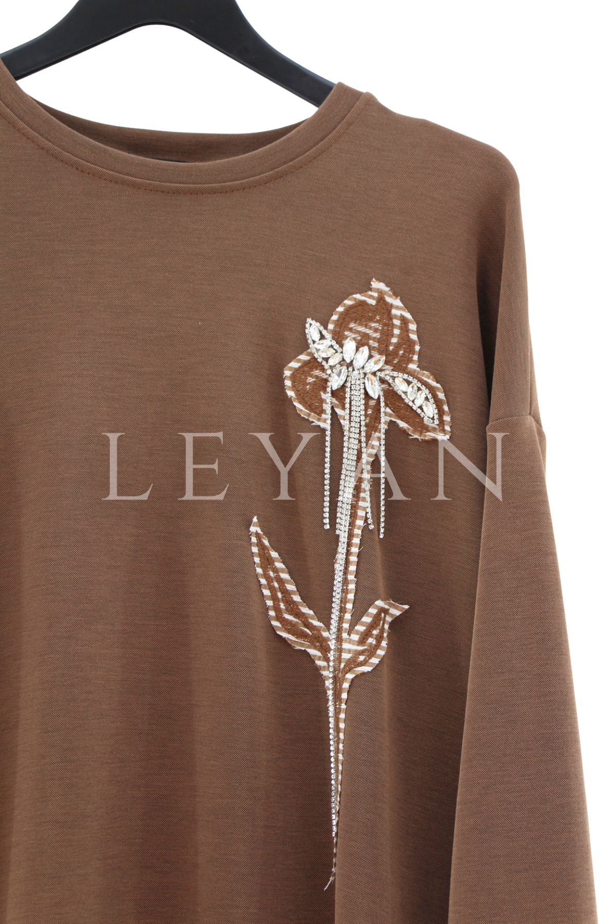 Fuat Gürşen Taş Detaylı Tunik- LYN04475 Kahve