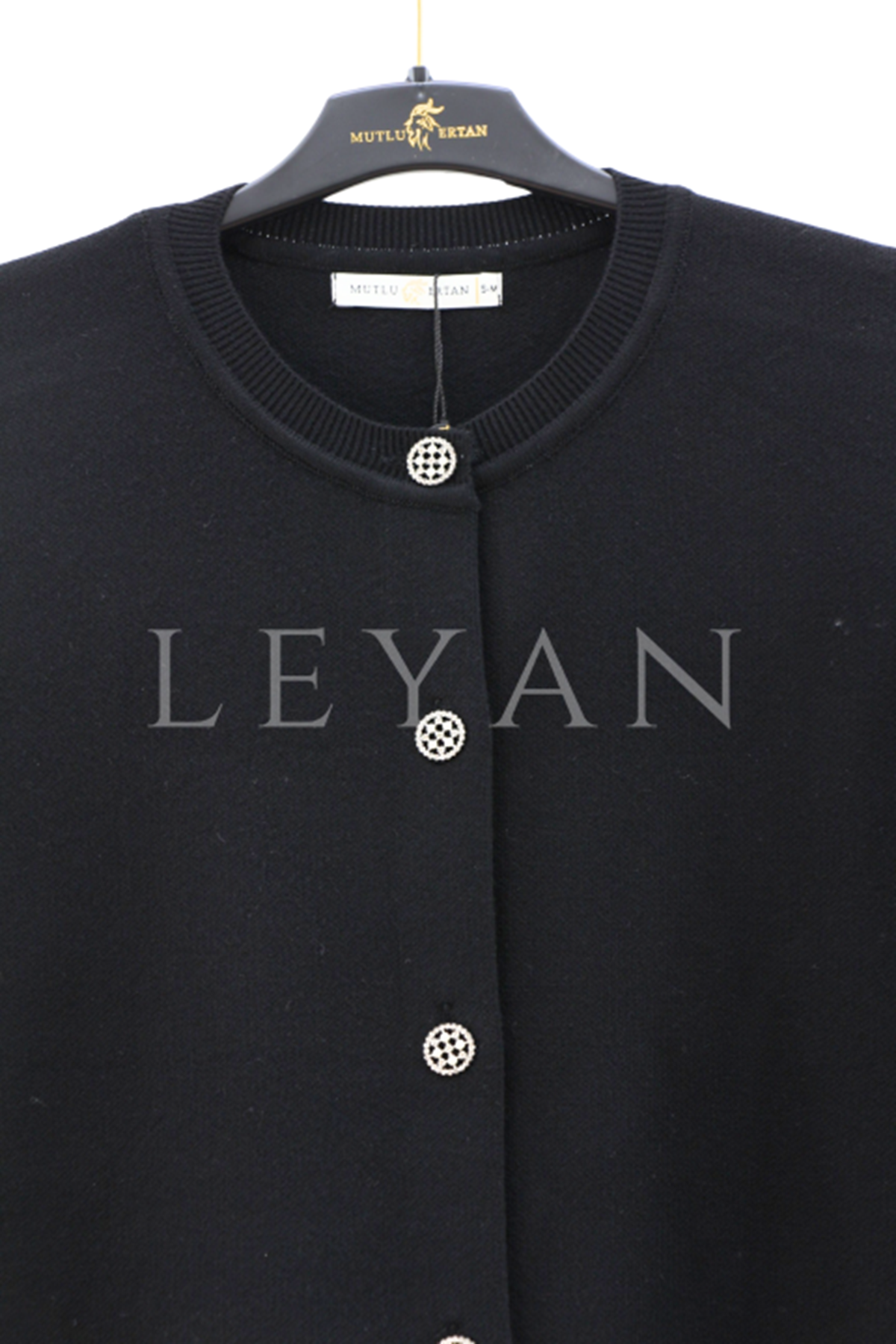 Mutlu Ertan Taş Detaylı Cepli Hırka- LYN04049 Siyah