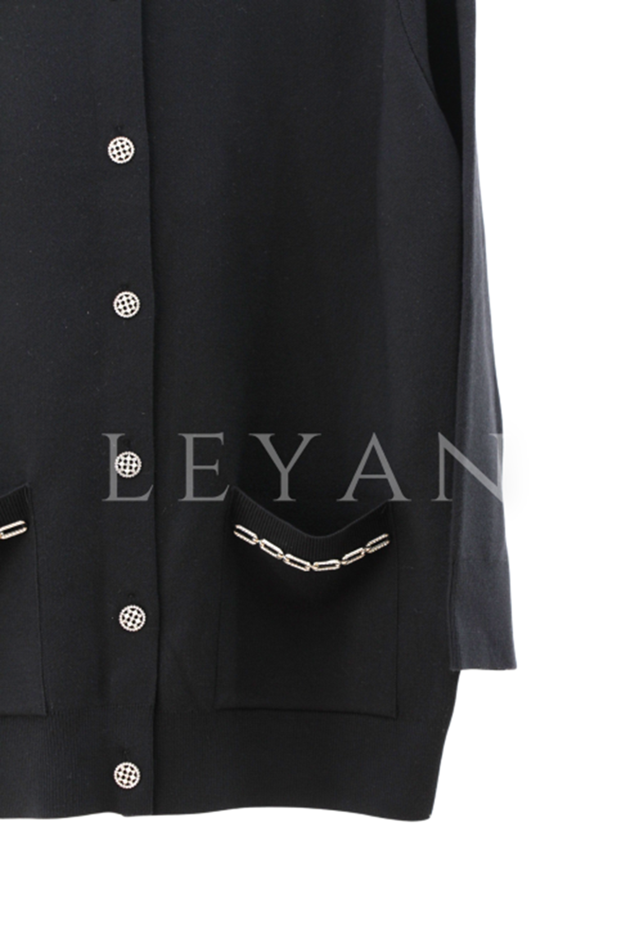 Mutlu Ertan Taş Detaylı Cepli Hırka- LYN04049 Siyah