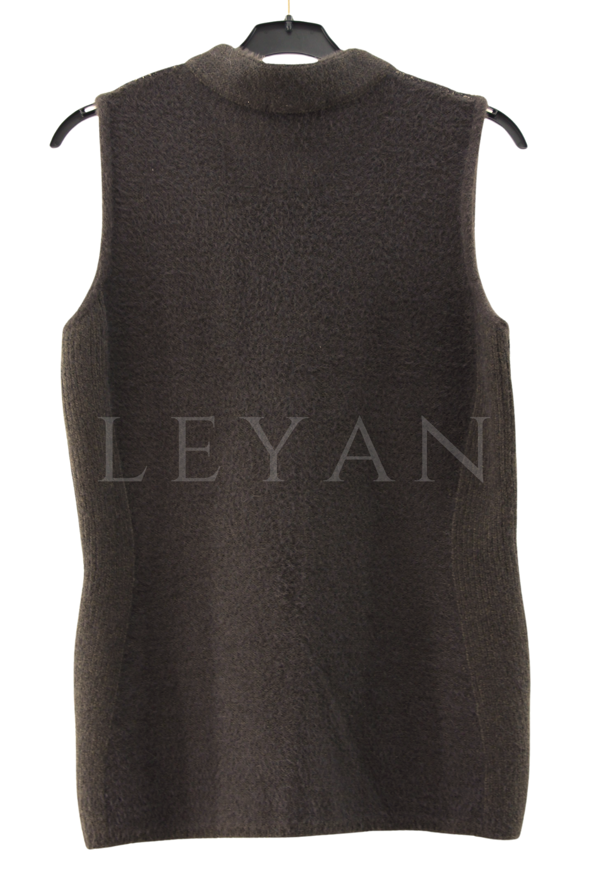 Mutlu Ertan Yılan Desen Triko Yelek- LYN04051 Kahve