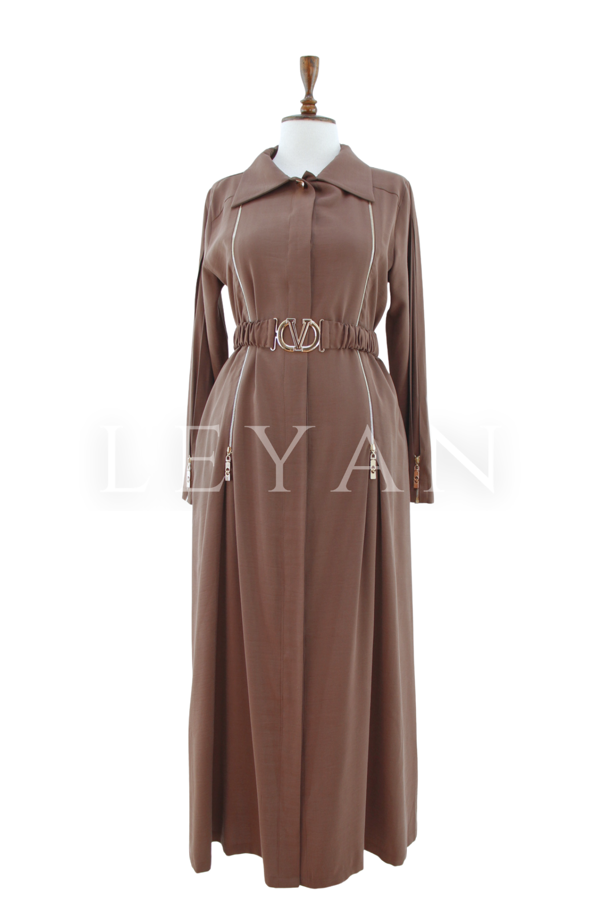 Orhan Store Fermuar Detaylı Kap- LYN04483 Kahve