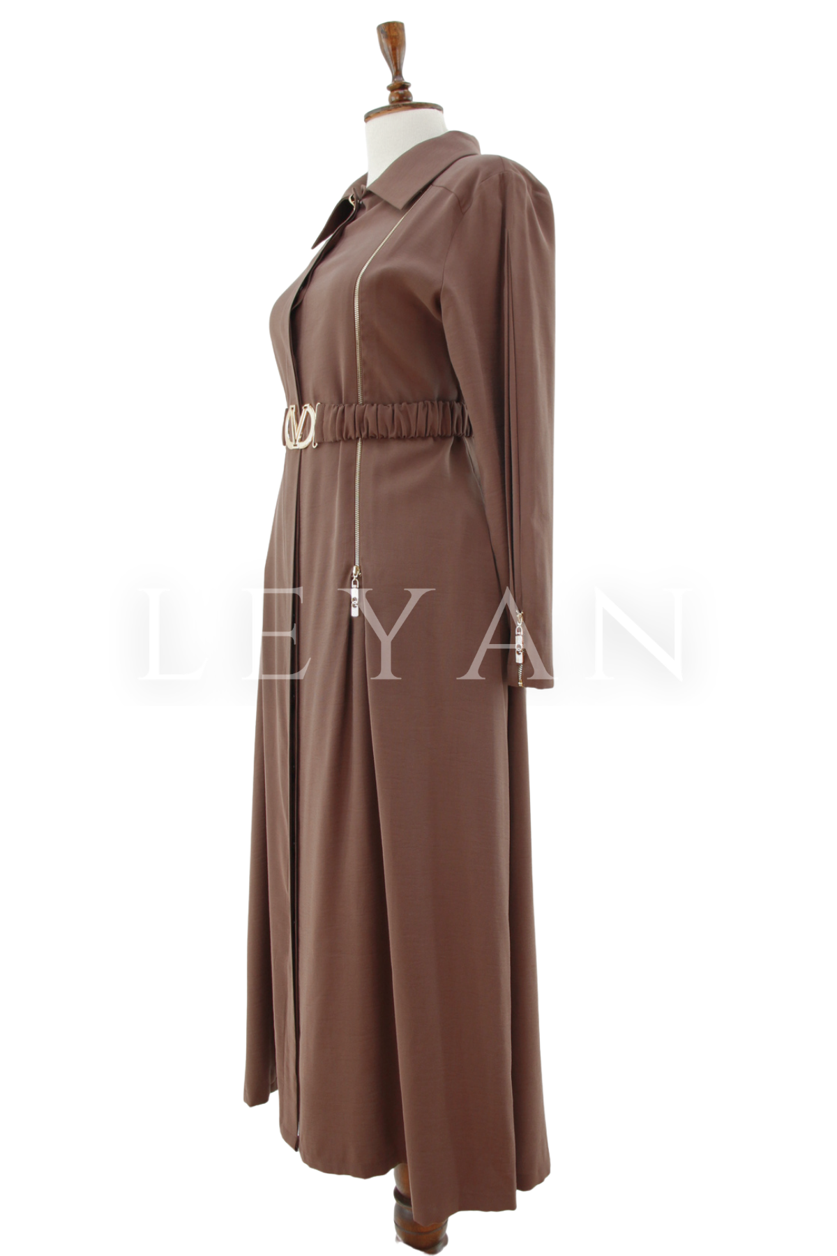 Orhan Store Fermuar Detaylı Kap- LYN04483 Kahve