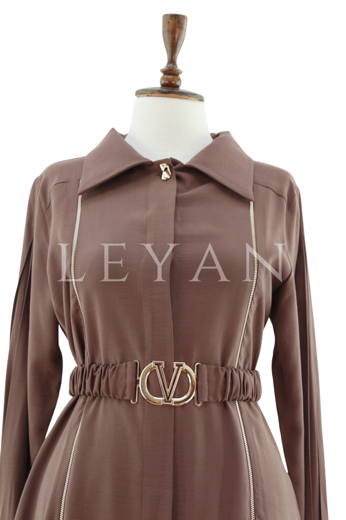 Orhan Store Fermuar Detaylı Kap- LYN04483 Kahve