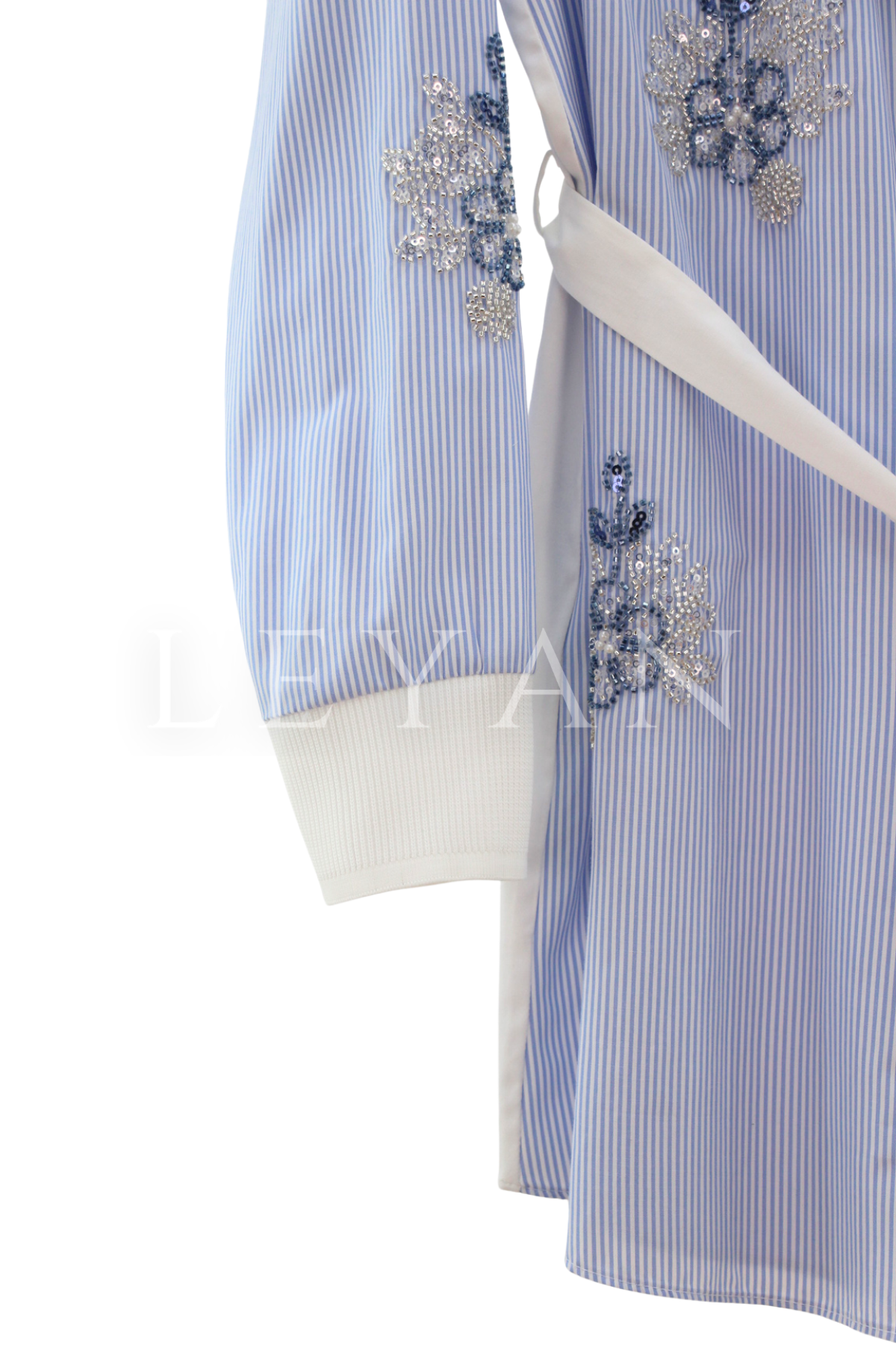 Fuat Gürşen İşleme Detaylı Gömlek Tunik- LYN04490 Mavi