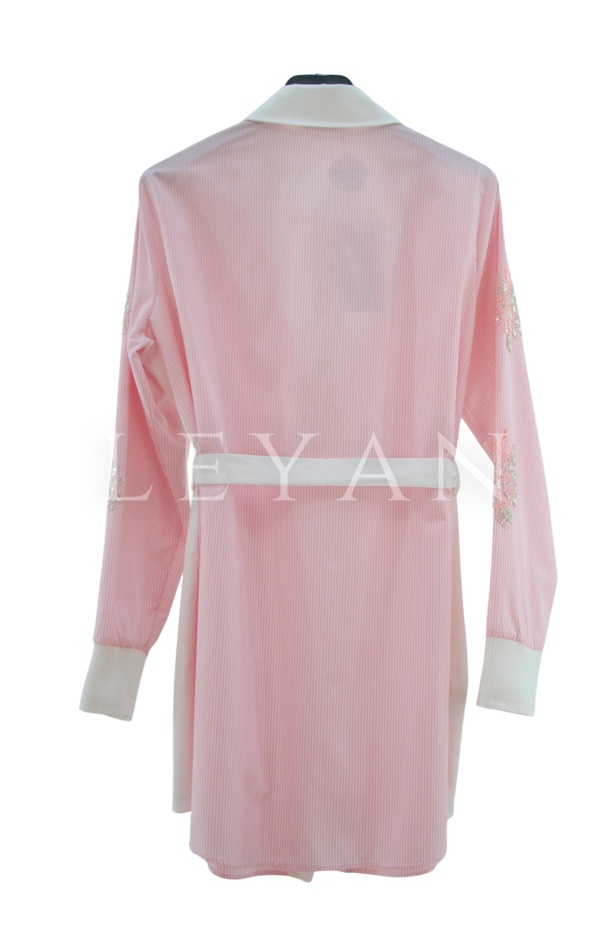 Fuat Gürşen İşleme Detaylı Gömlek Tunik- LYN04490 Pembe