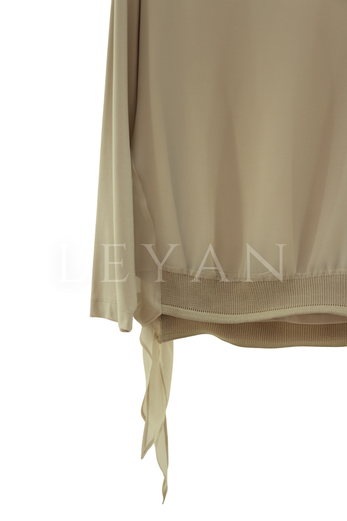 Fuat Gürşen Ribana Detaylı Şifonlu Bluz- LYN04492 Bej
