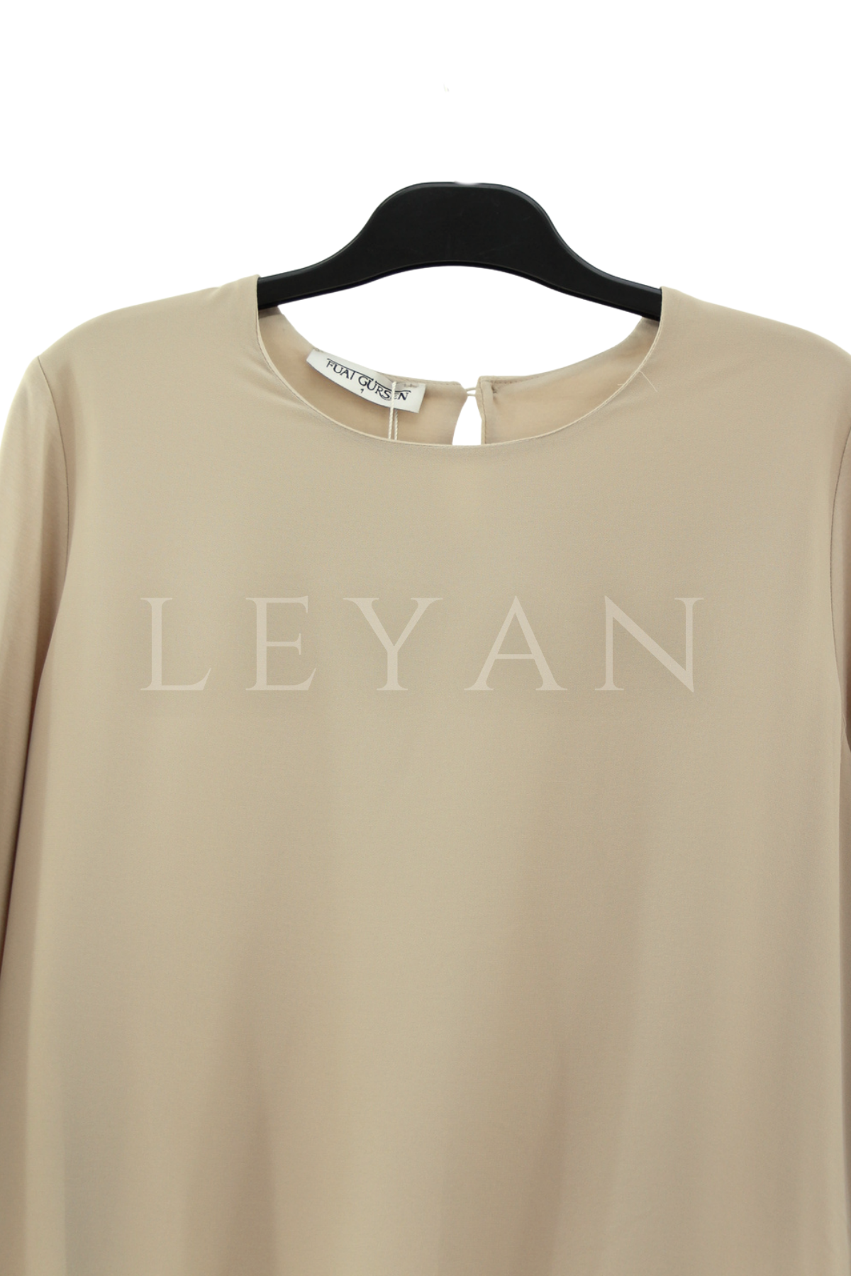 Fuat Gürşen Ribana Detaylı Şifonlu Bluz- LYN04492 Bej