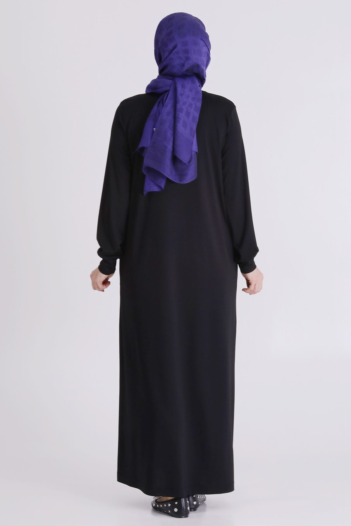 Behrem Kuşgözlü Elbise- LYN04493 Siyah