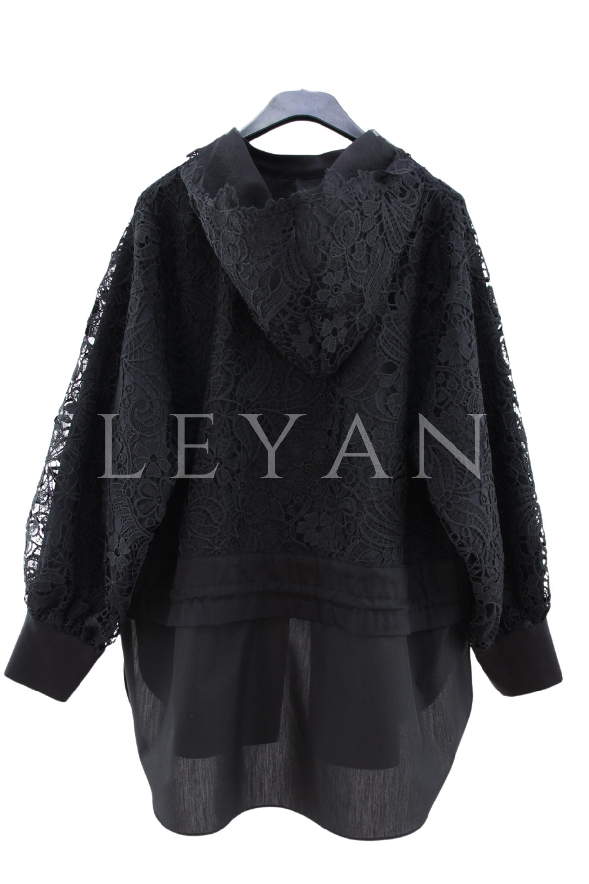 My312 Dantelli Ceket- LYN04494 Siyah