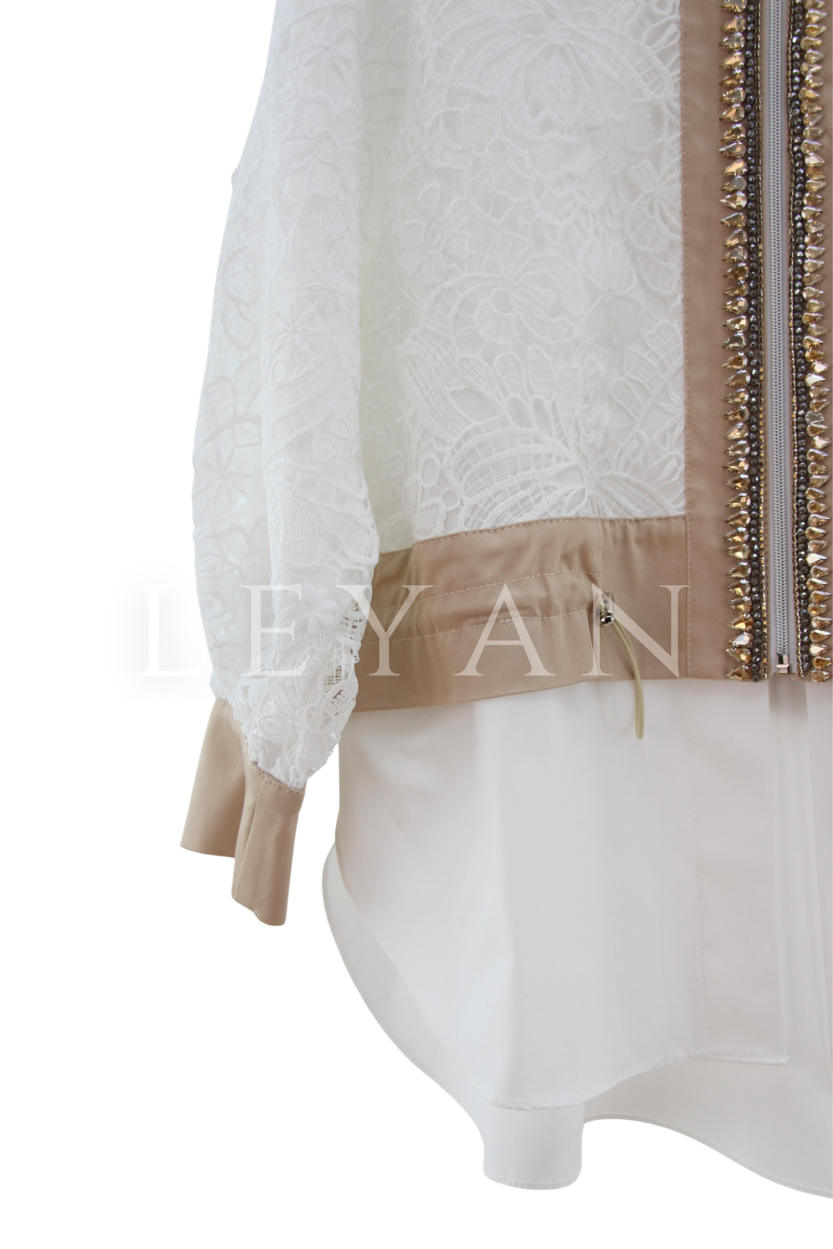 My312 Dantelli Ceket- LYN04494 Bej