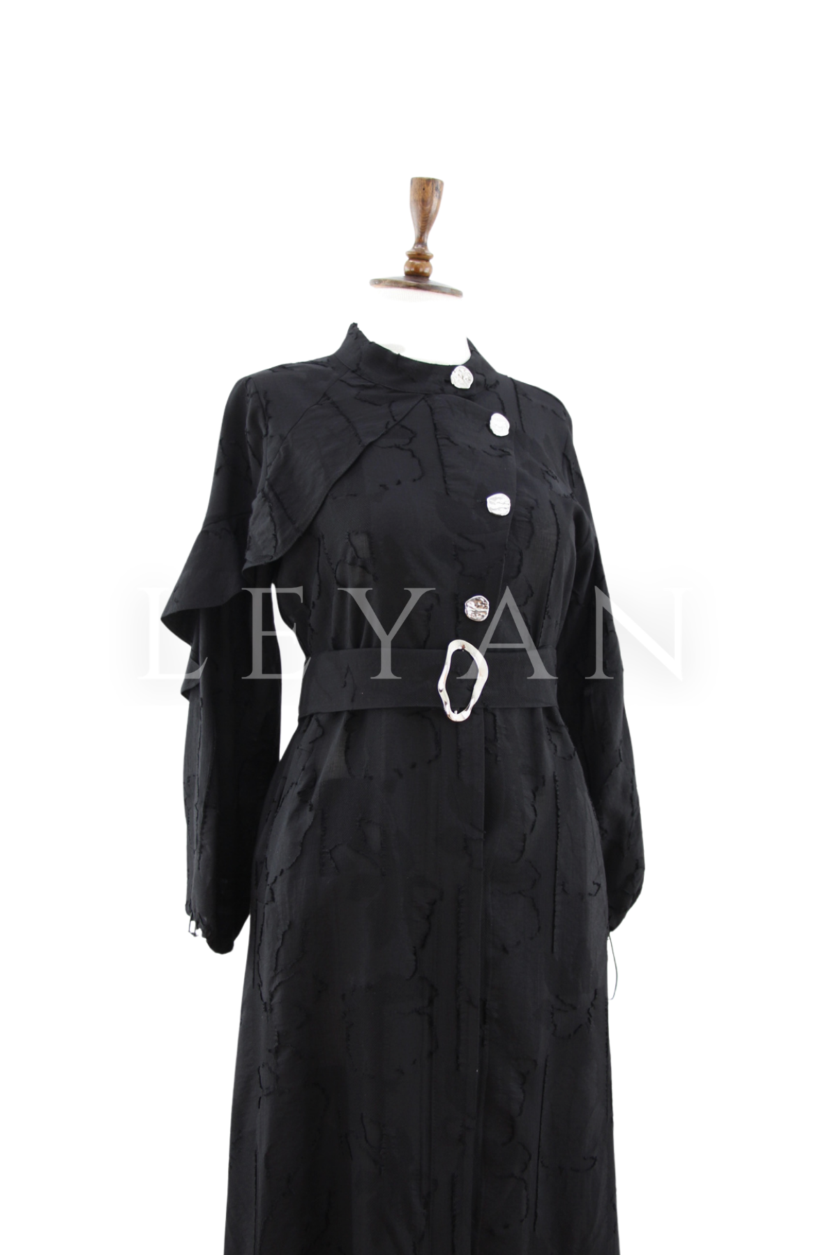 Orhan Store Düğmeli Kap- LYN04497 Siyah