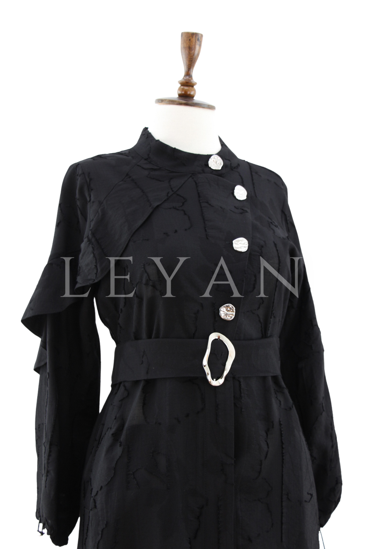 Orhan Store Düğmeli Kap- LYN04497 Siyah