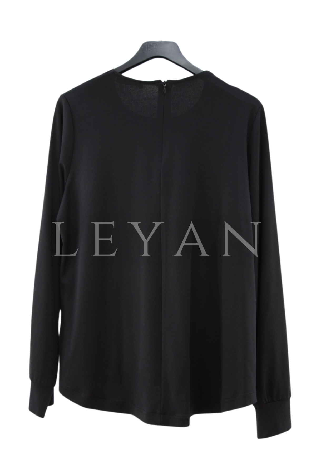 Fuat Gürşen Broşlu Şifonlu Bluz- LYN04501 Siyah