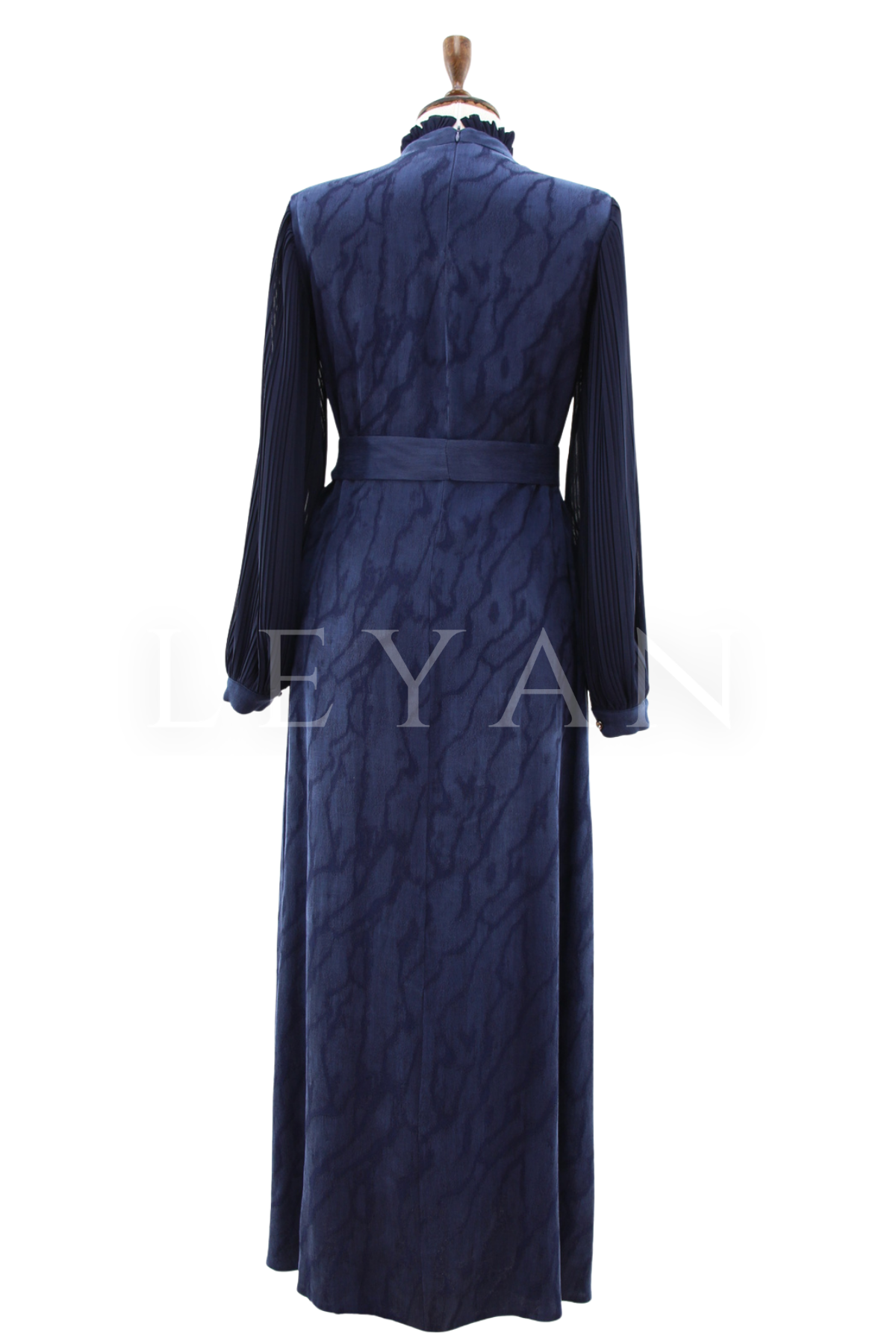 Orhan Store Kolları Detaylı Elbise- LYN04505 Lacivert