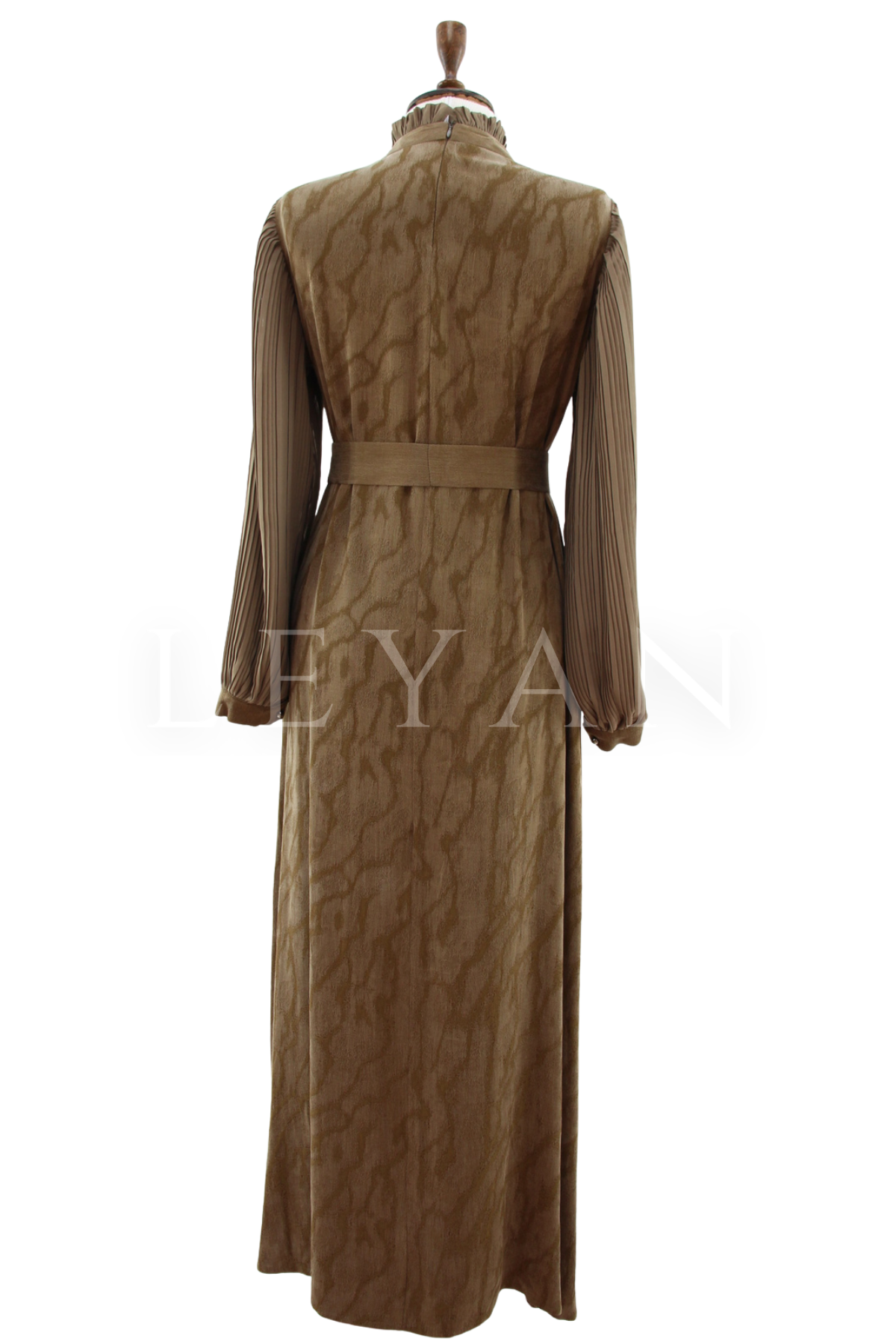 Orhan Store Kolları Detaylı Elbise- LYN04505 Olive