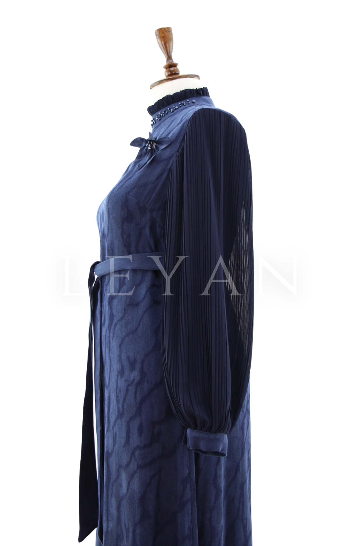 Orhan Store Kolları Detaylı Elbise- LYN04505 Lacivert