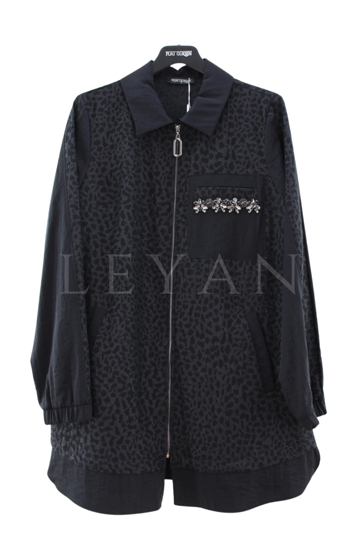 Fuat Gürşen Cebi Taş Detaylı Kap- LYN04503 Siyah