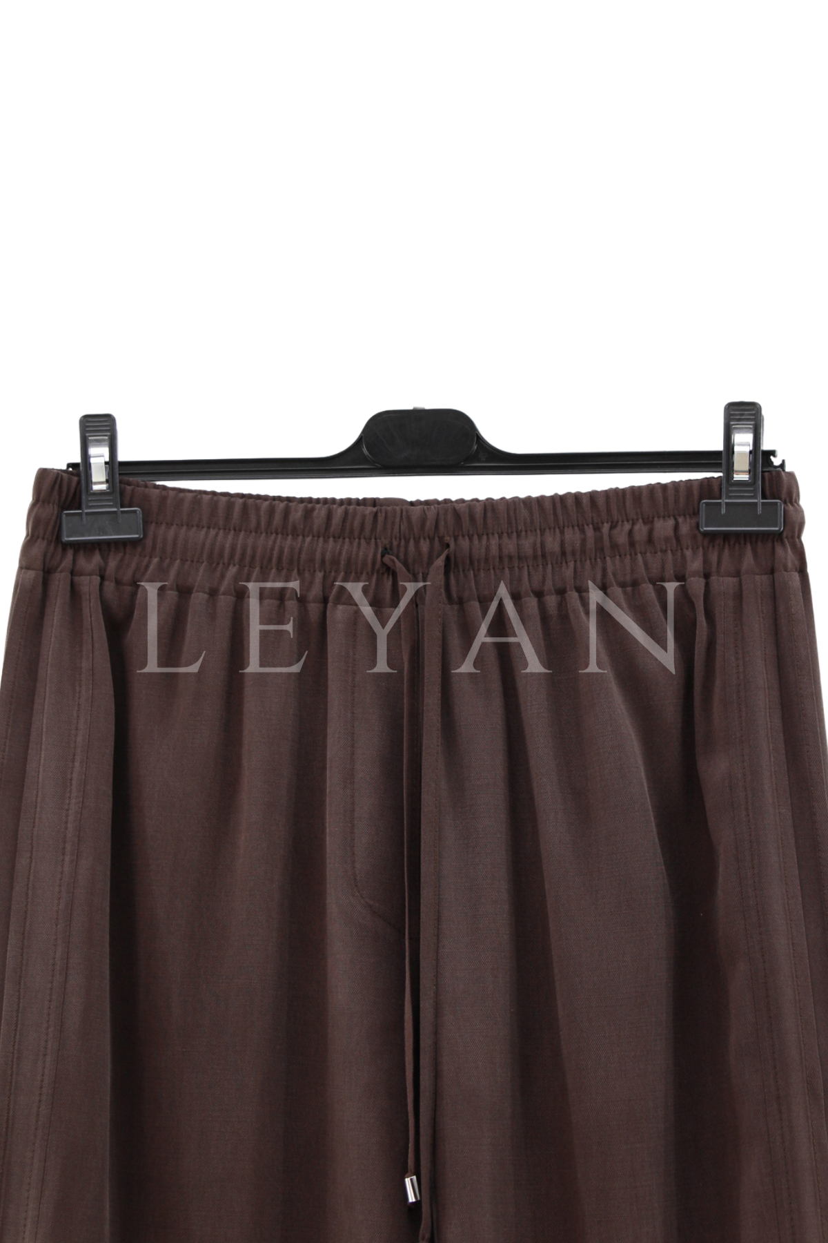 Sentez Ekvator Yanı Nervürlü Geniş Paça Pantolon- LYN04502 Kahve