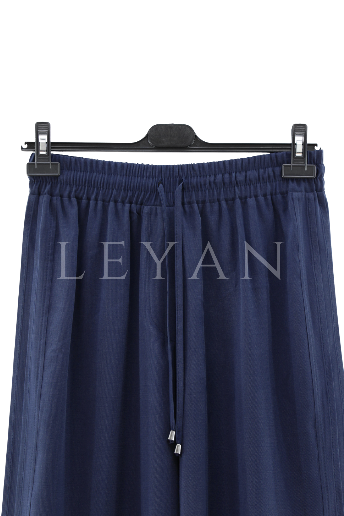 Sentez Ekvator Yanı Nervürlü Geniş Paça Pantolon- LYN04502 Lacivert