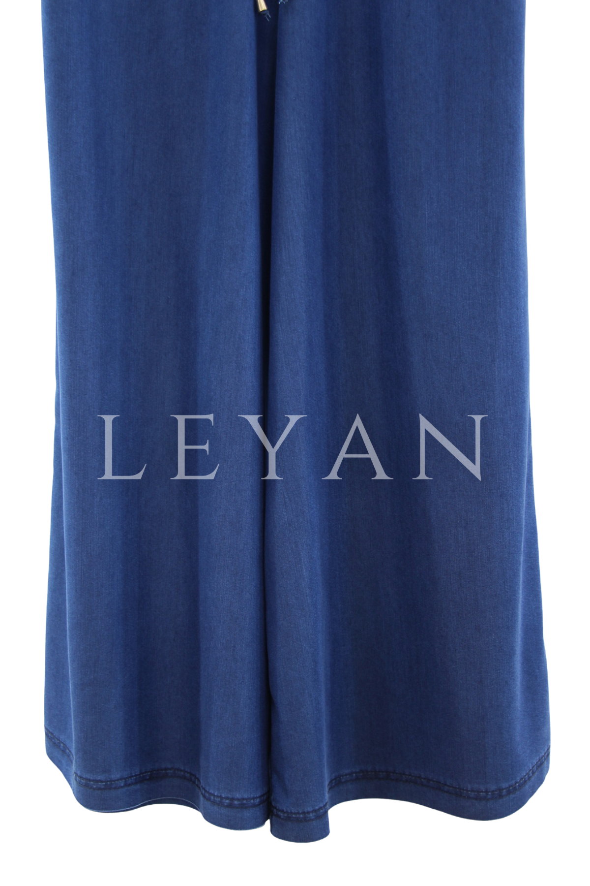 Sentez Mie Tensel Geniş Paça Pantolon- LYN04507 Mavi