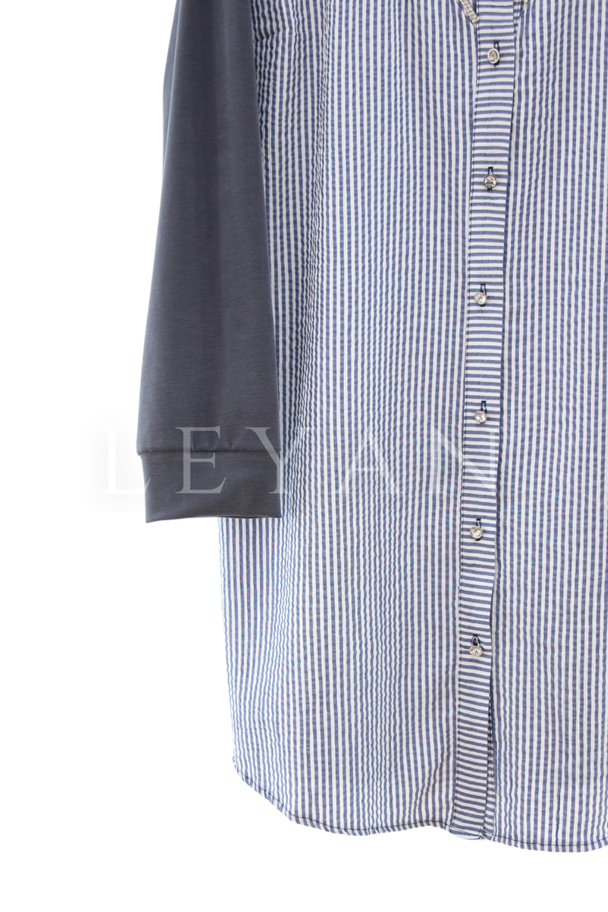 Fuat Gürşen Gömlek Detaylı Tunik- LYN04508 İndigo