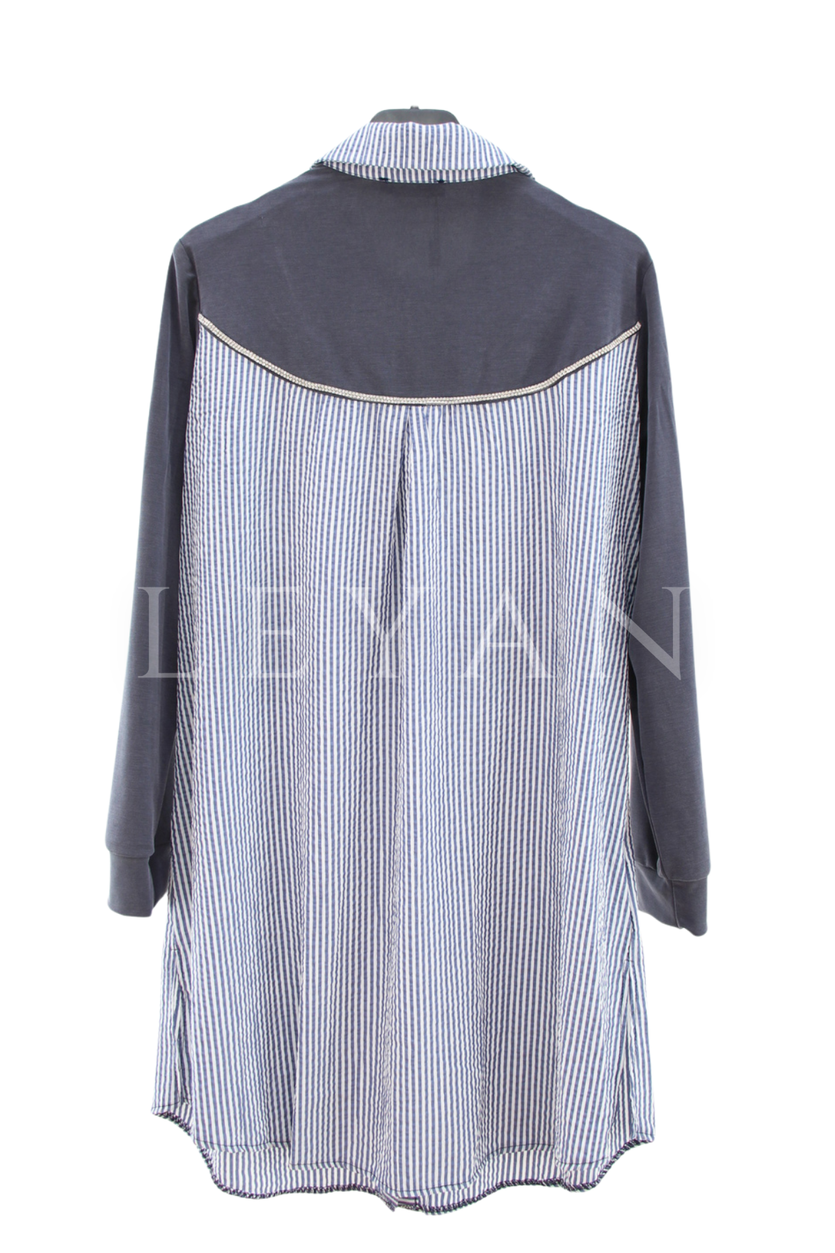 Fuat Gürşen Gömlek Detaylı Tunik- LYN04508 İndigo