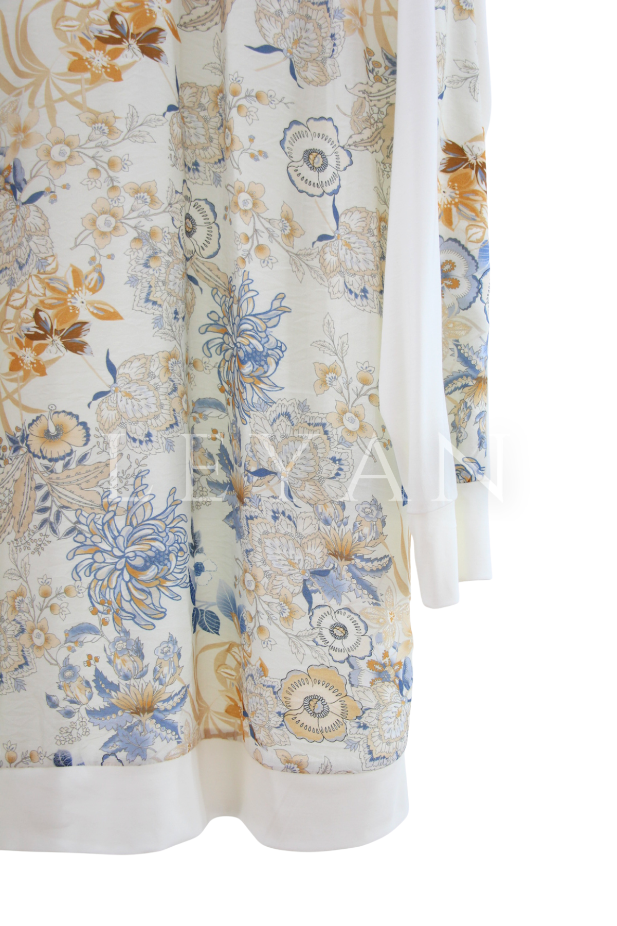 Fuat Gürşen Desenli Tunik- LYN04509 Bej