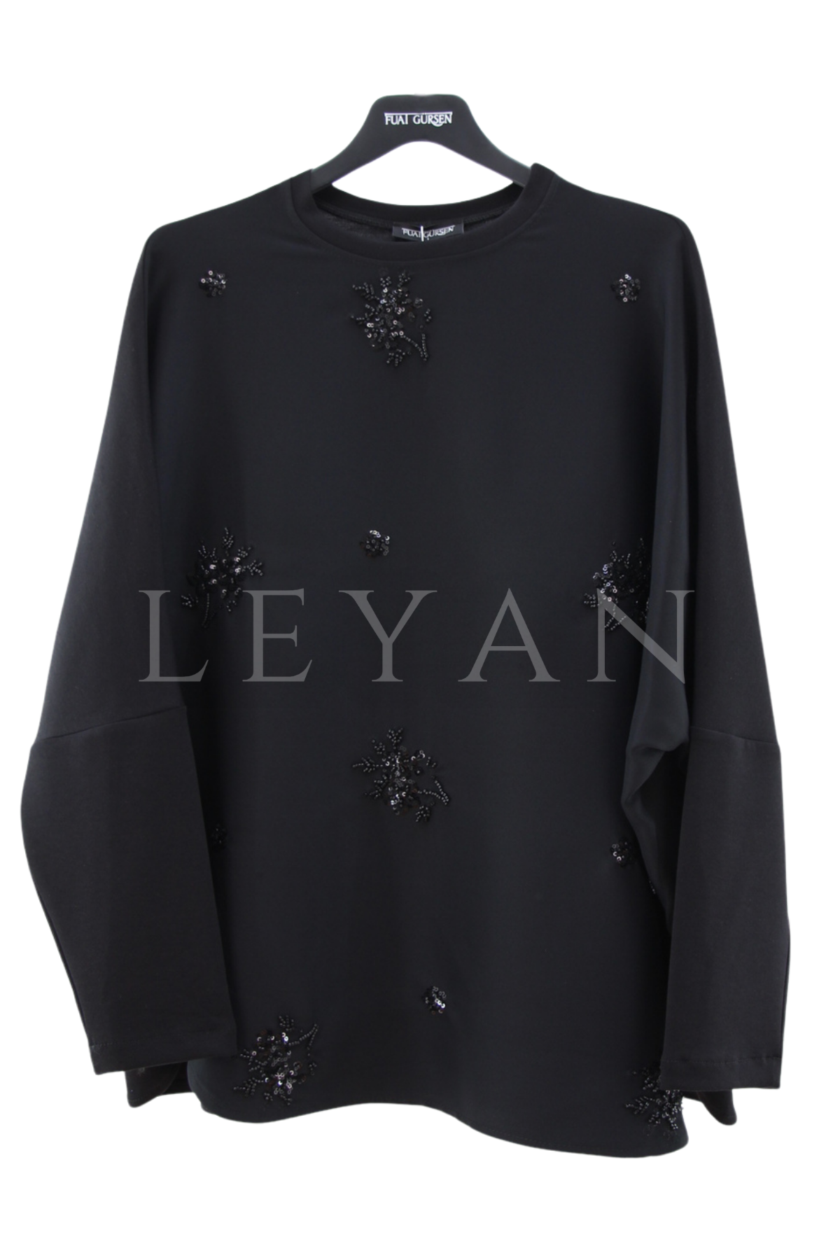Fuat Gürşen İşlemeli Bluz- LYN04511 Siyah