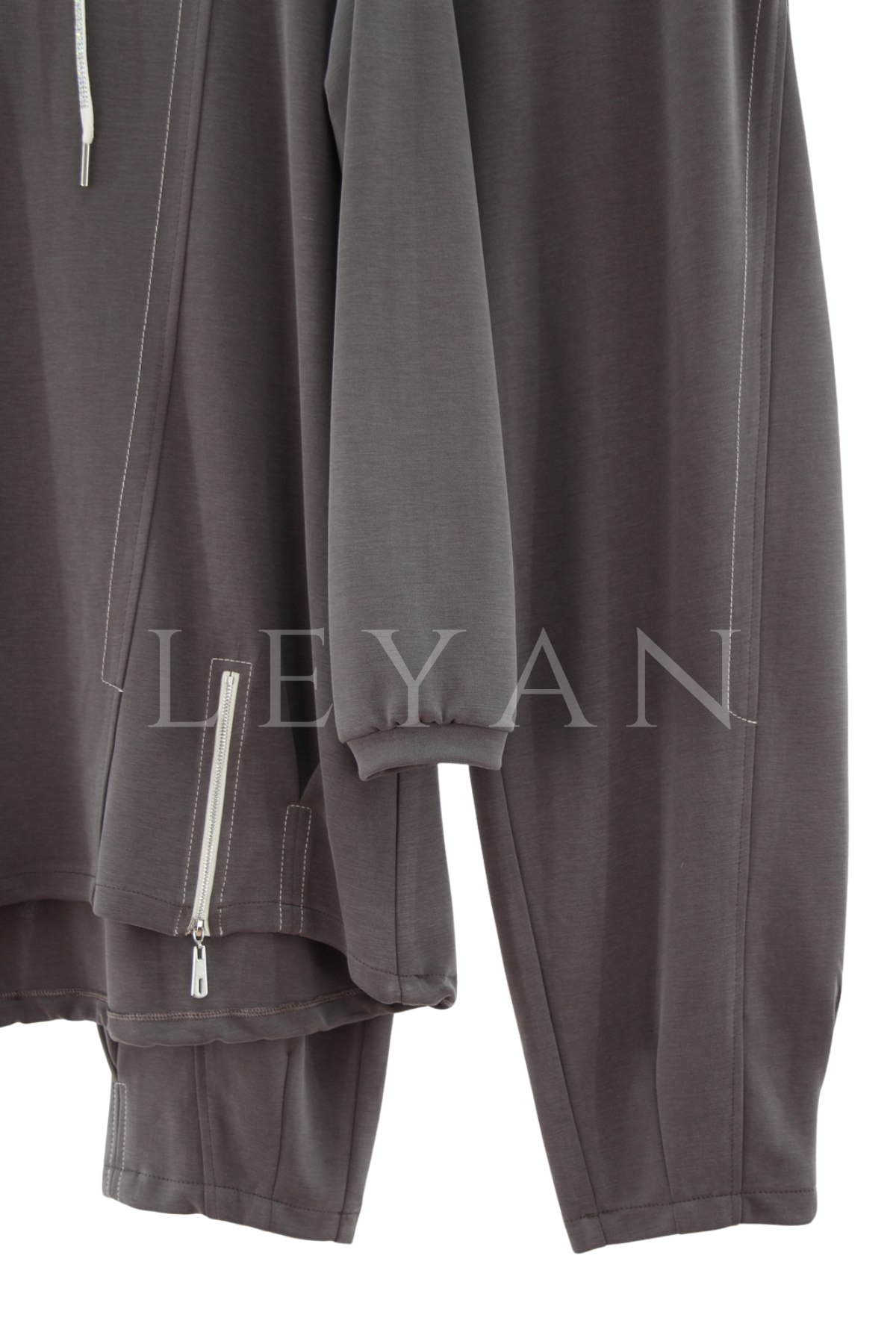 Fuat Gürşen Fermuar Detaylı Takım- LYN04512 Kahve