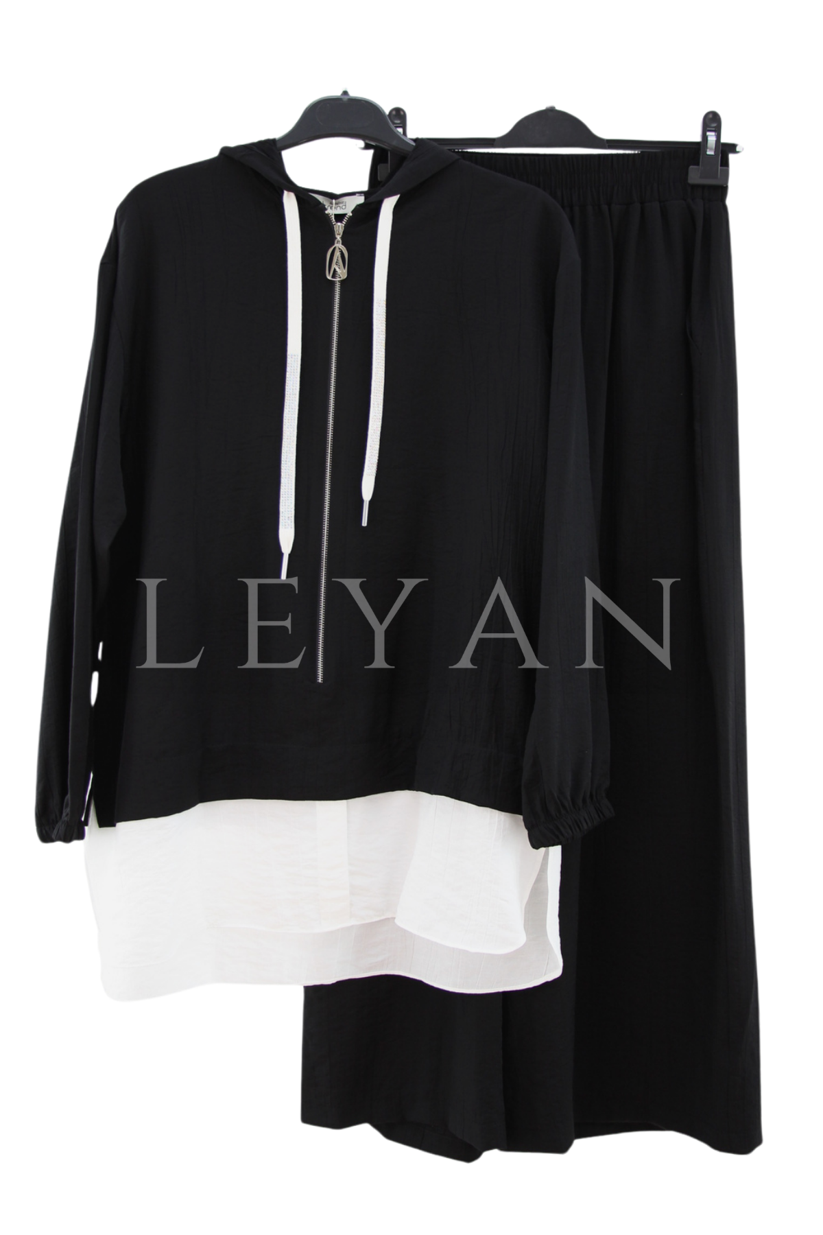 Armine Trend Gömlek Detaylı Takım- LYN04516 Siyah