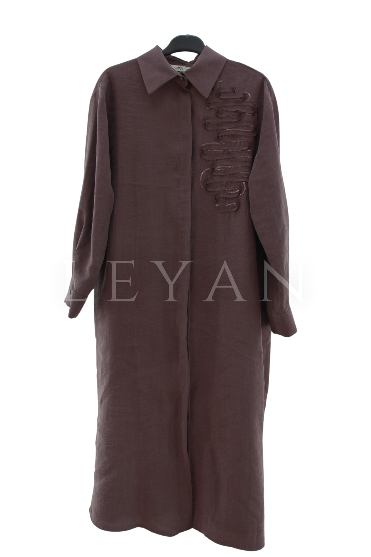 Armine Trend İşlemeli Tunik- LYN04518 Kahve