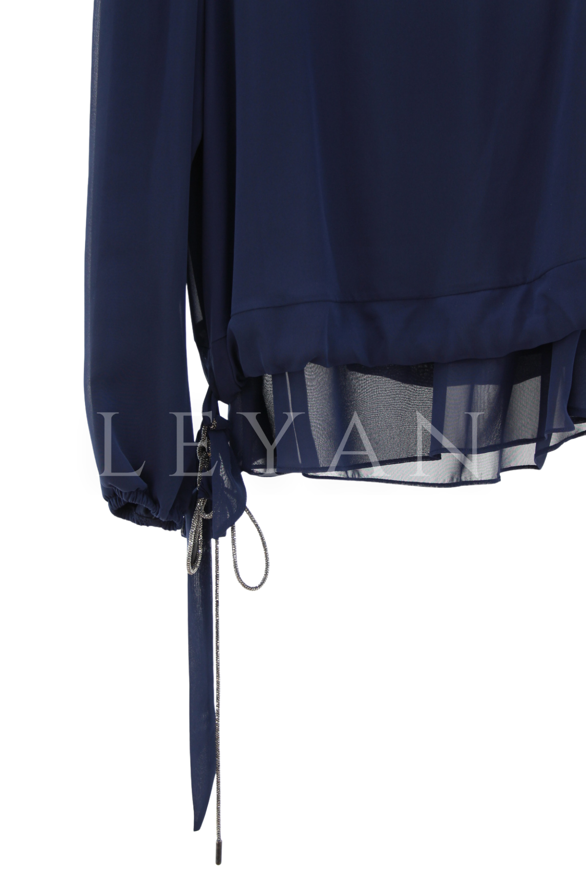 Fuat Gürşen Şifon Bluz- LYN04519 Lacivert