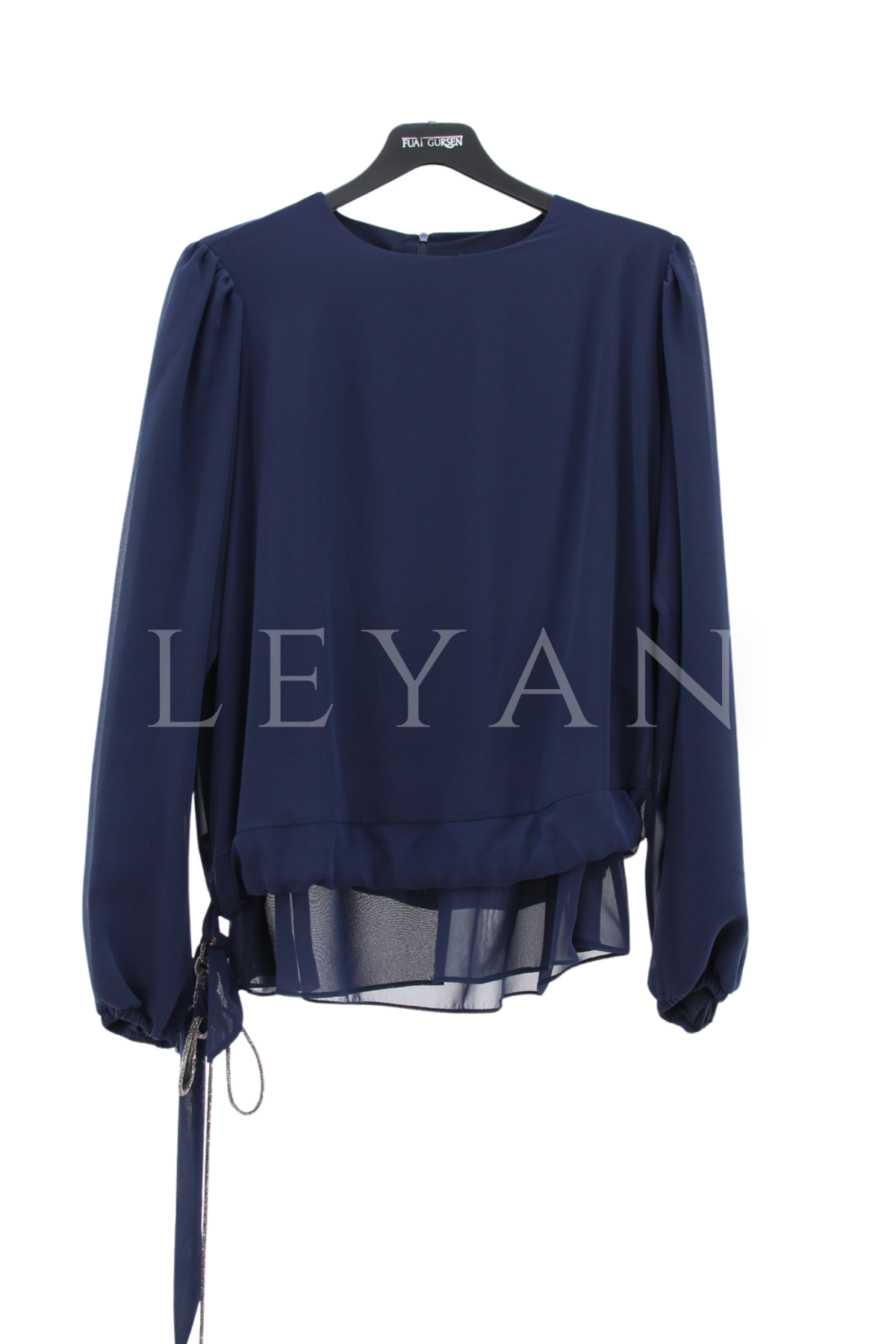 Fuat Gürşen Şifon Bluz- LYN04519 Lacivert