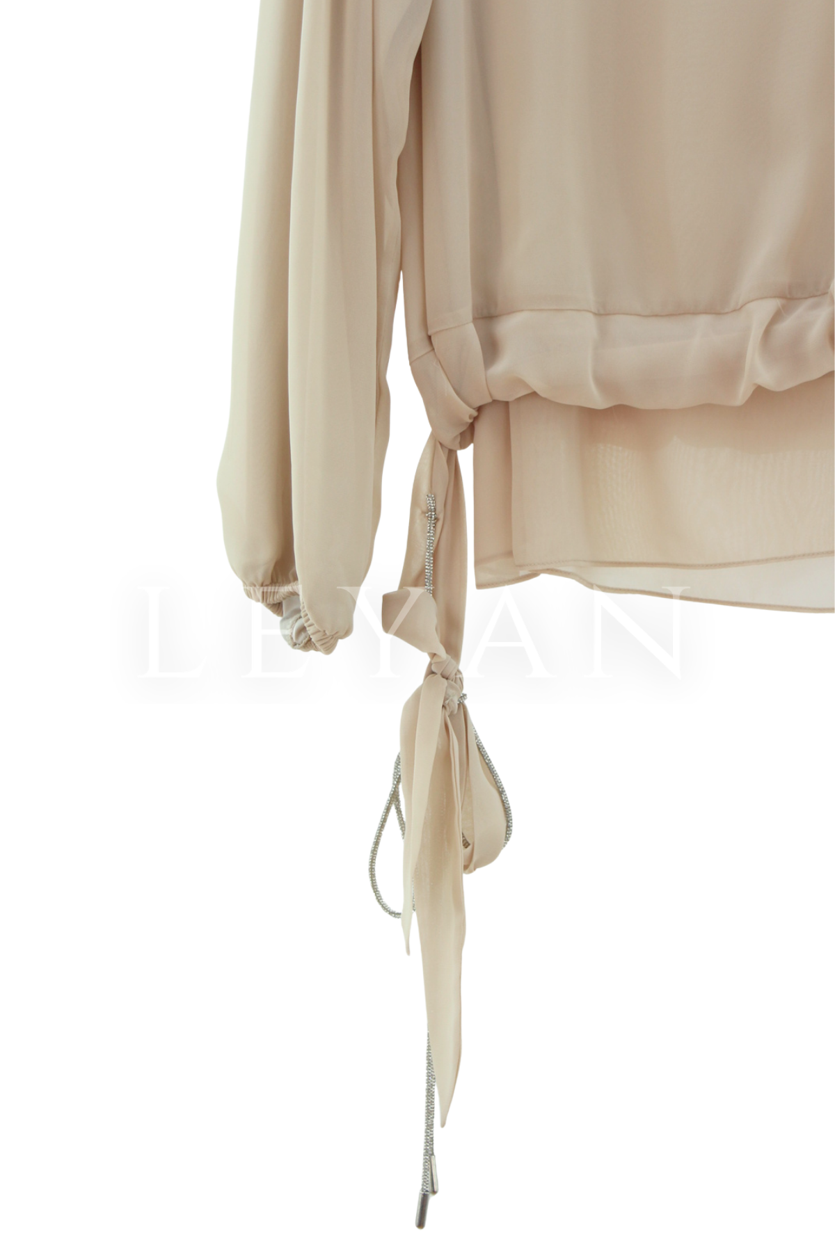 Fuat Gürşen Şifon Bluz- LYN04519 Bej