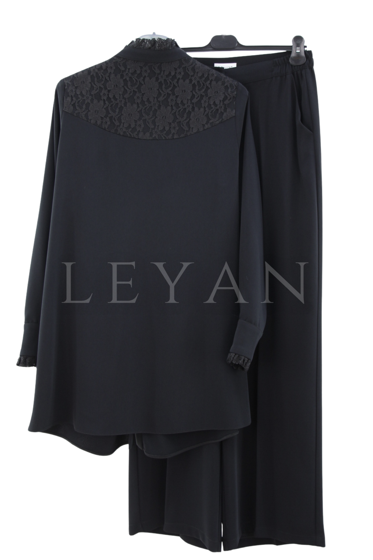 Orhan Store Güpürlü İşlemeli Takım- LYN04520 Siyah