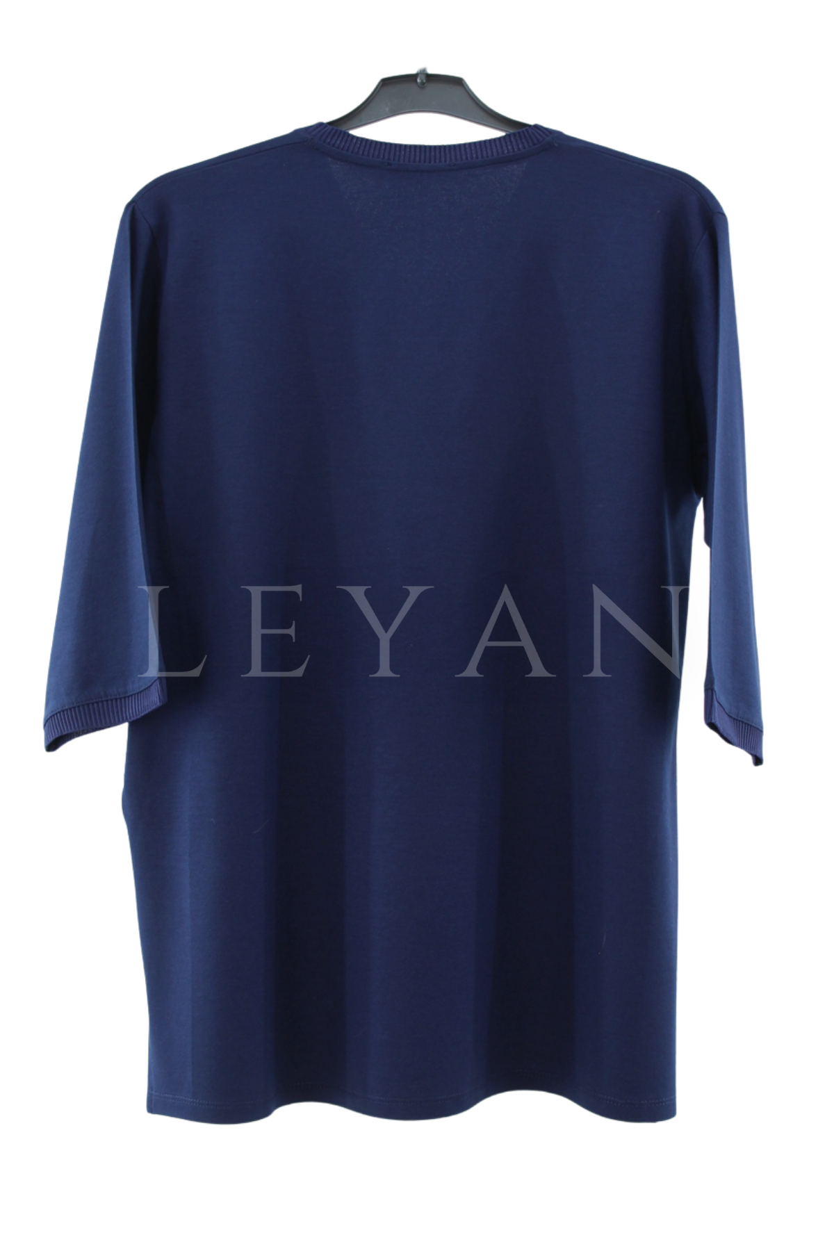 Mutlu Ertan Kapri Kol Baklava Taşlı Bluz- LYN04522 Lacivert