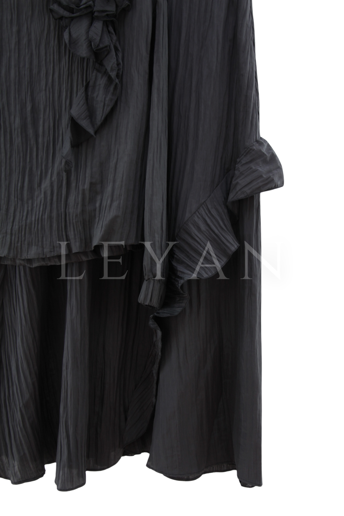 Nuss Çiçek Detaylı Takım- LYN04524 Siyah