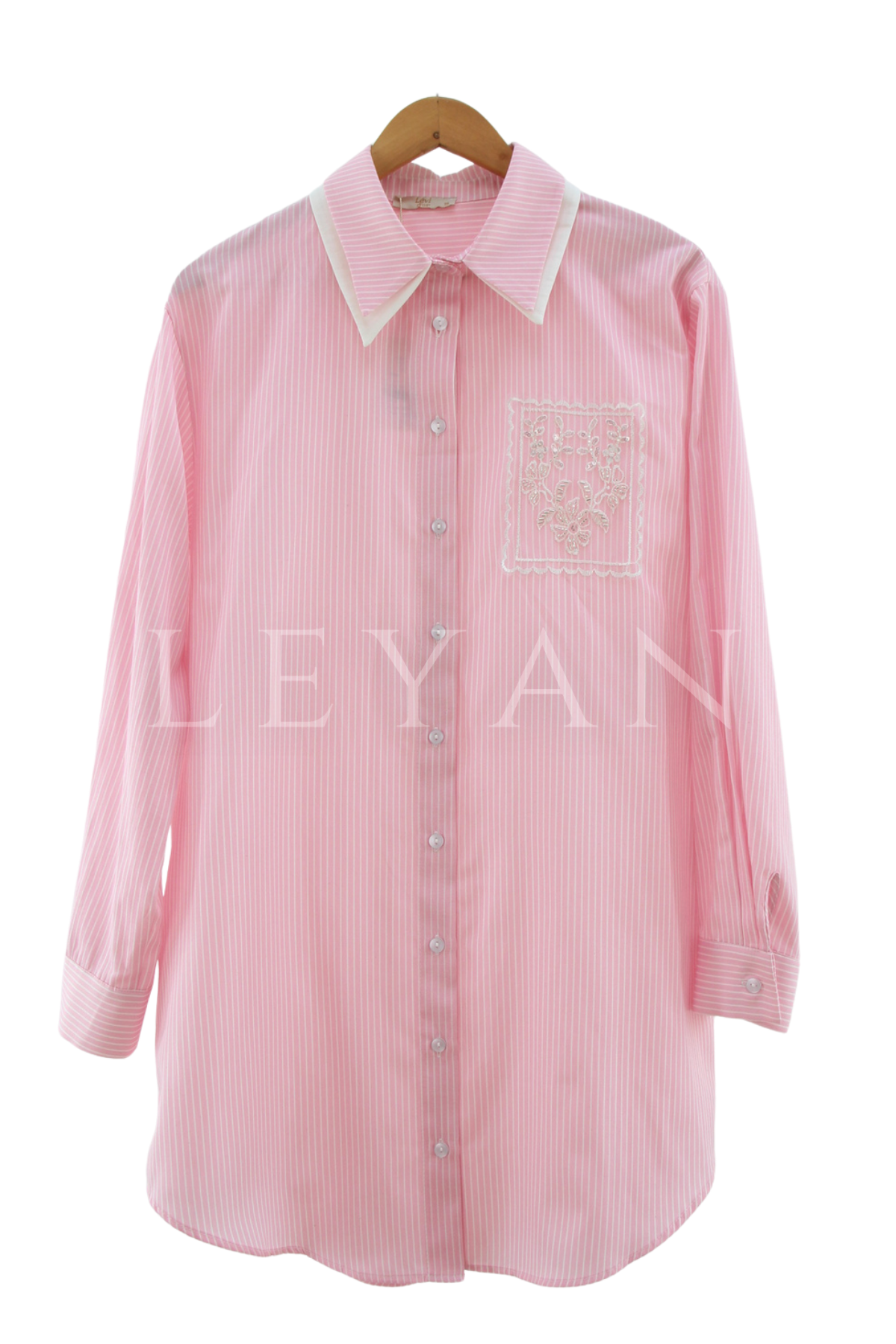 Levidor Cebi İşlemeli Gömlek- LYN04526 Pembe