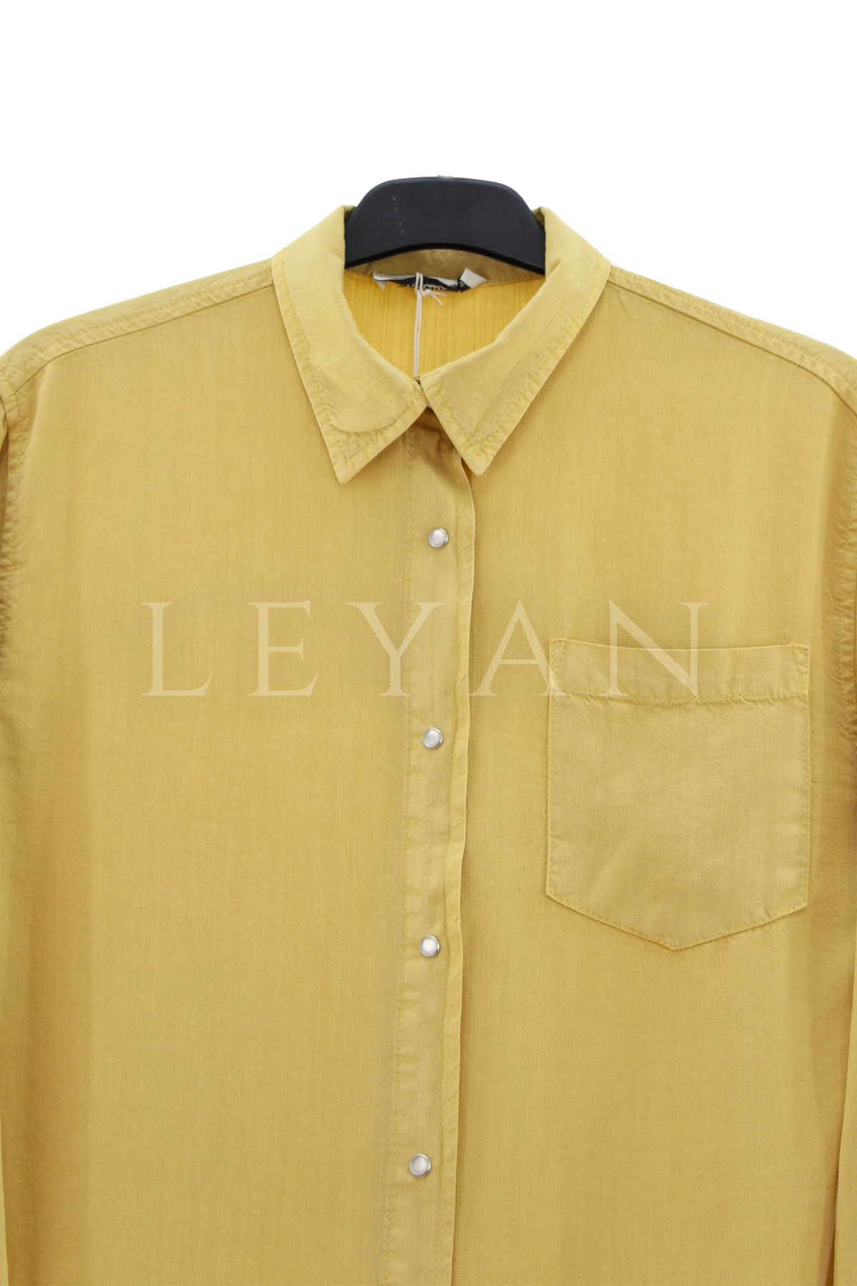 Püskül Detaylı Tensel Gömlek- LYN04528 Sarı