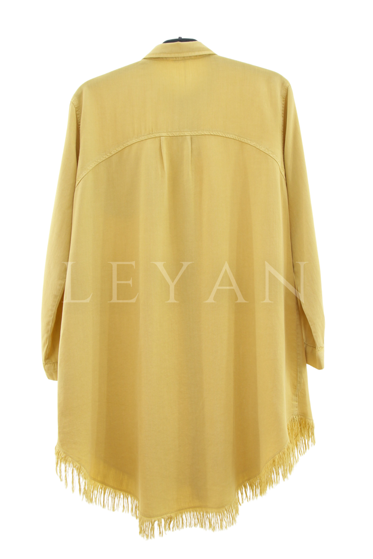 Püskül Detaylı Tensel Gömlek- LYN04528 Sarı