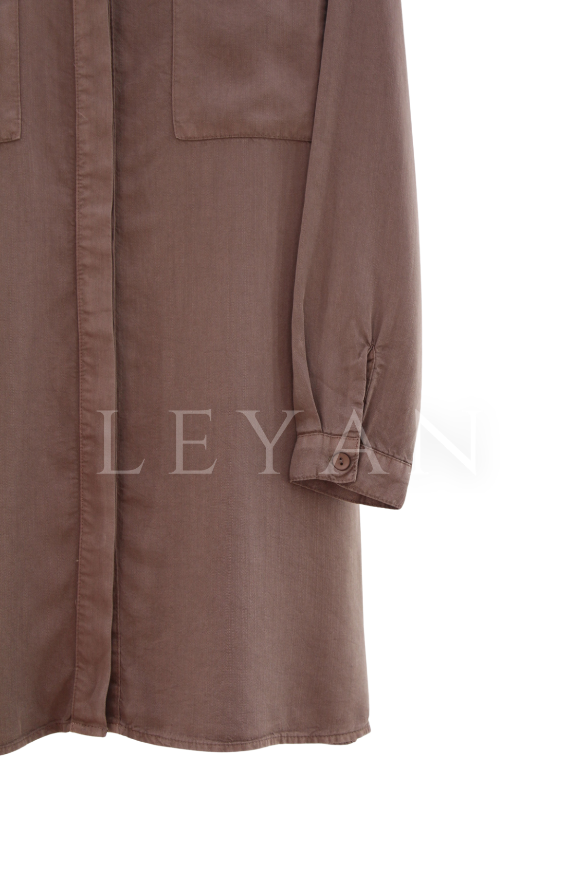 Taşlı Tensel Gömlek- LYN04531 Vizon