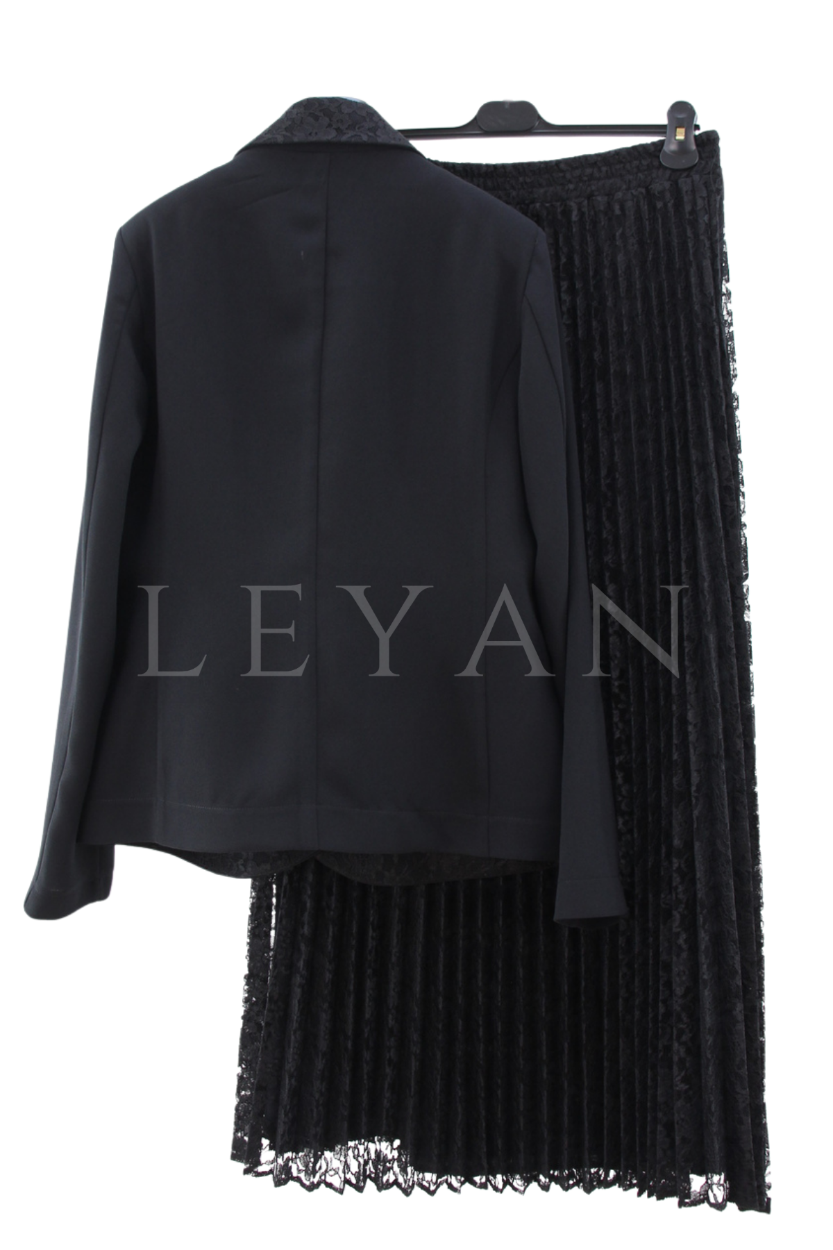 Orhan Store Güpürlü Etekli Takım- LYN04537 Siyah