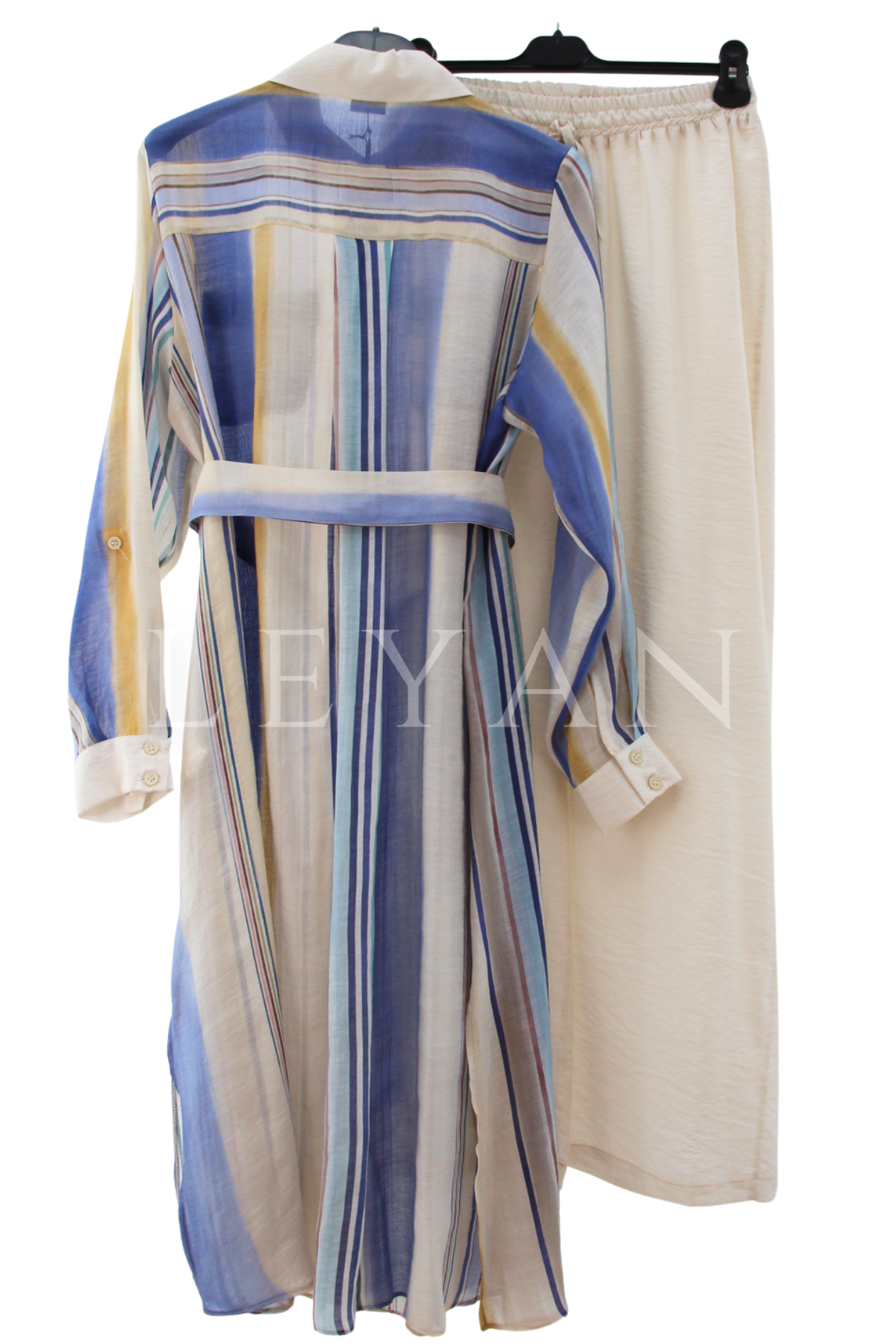 Orhan Store Renkli Çizgili Takım- LYN04539 İndigo