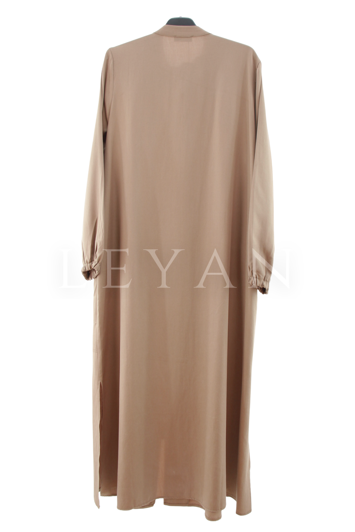 Micca Boncuk İşlemeli Ferace- LYN04541 Kahve