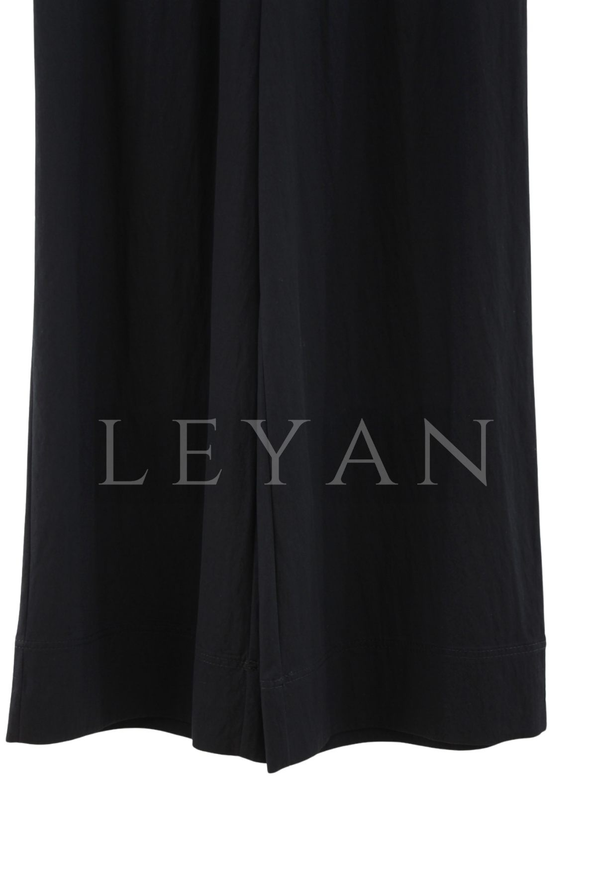 Sentez Abelia Kısa Geniş Paça Pantolon- LYN04542 Siyah