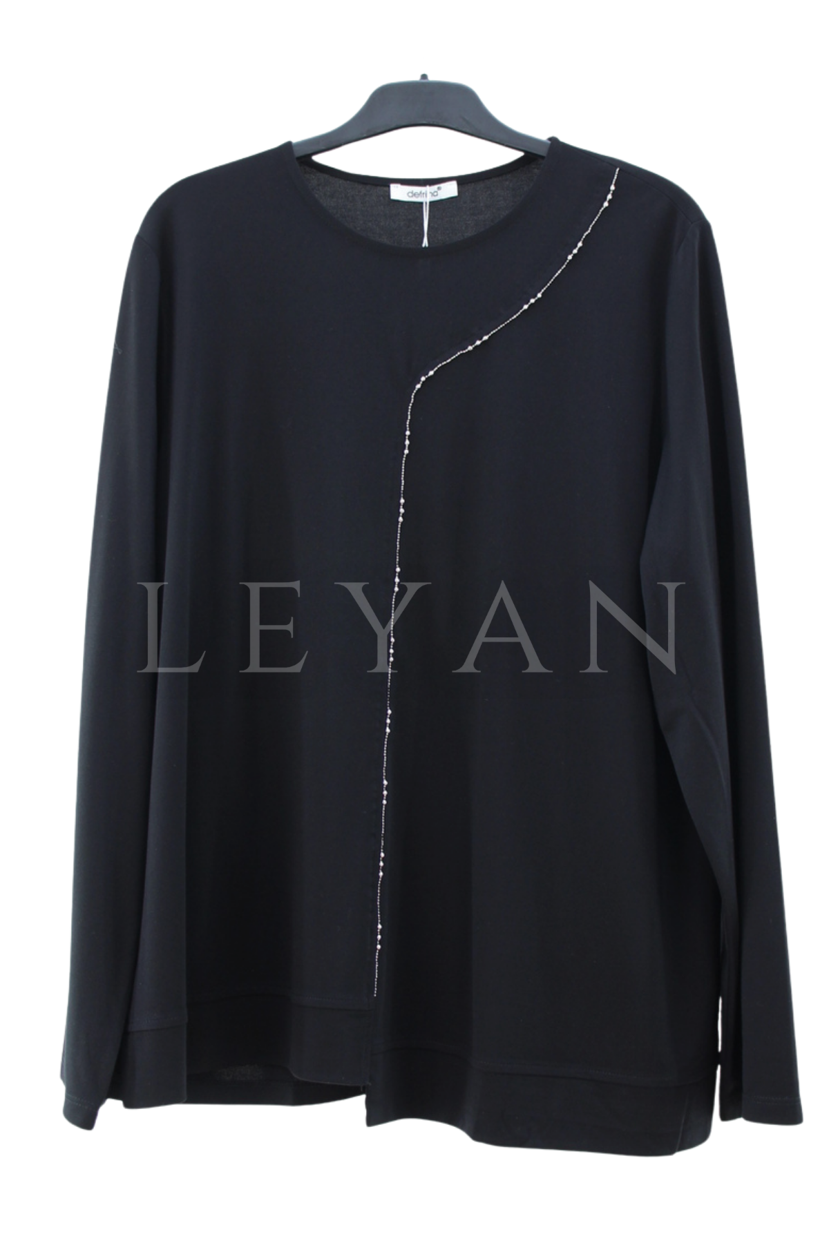 Defrina Zincir Detaylı Bluz- LYN04543 Siyah