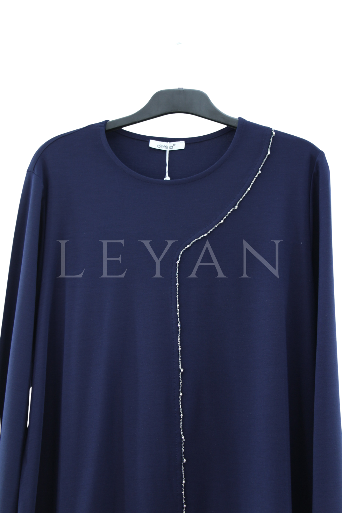 Defrina Zincir Detaylı Bluz- LYN04543 Lacivert