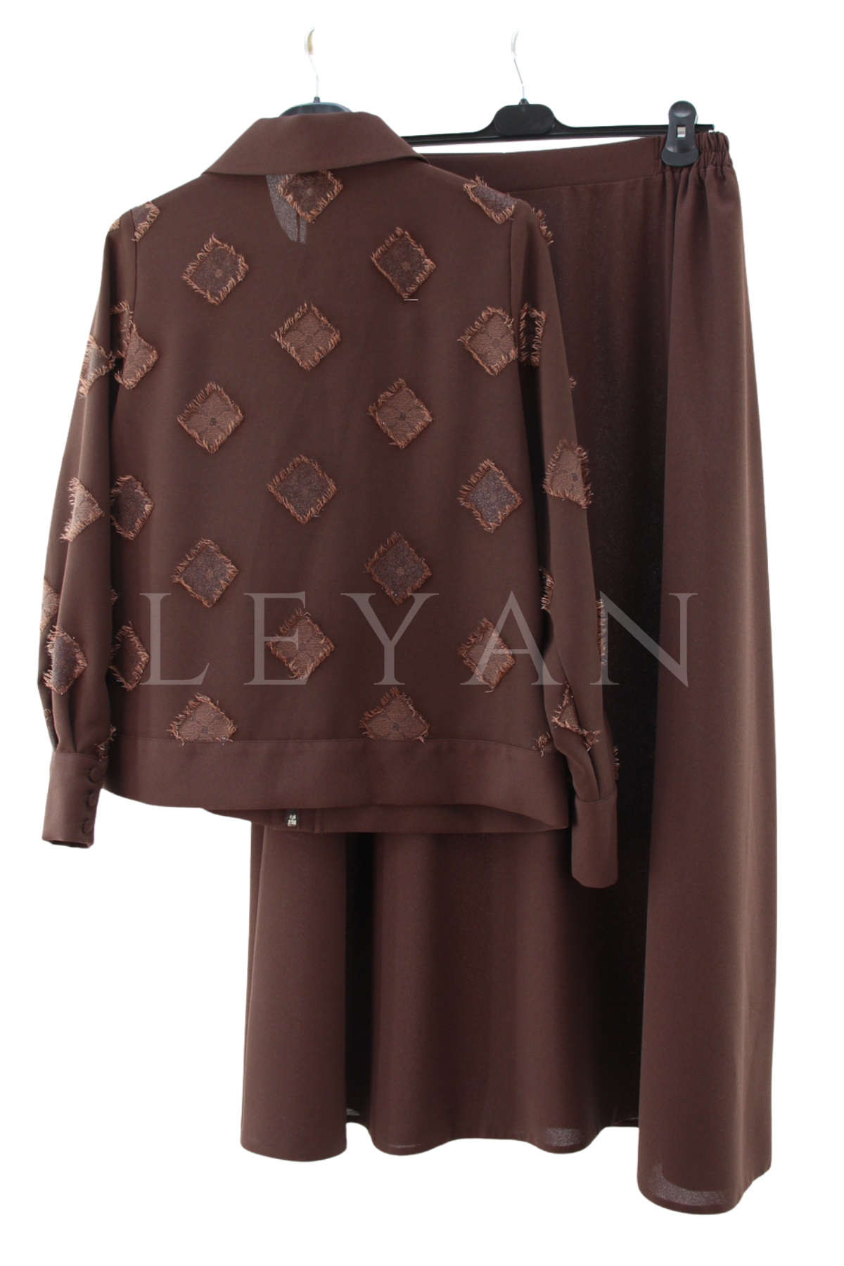 Orhan Store Püskül Detaylı Takım- LYN04547 Kahve