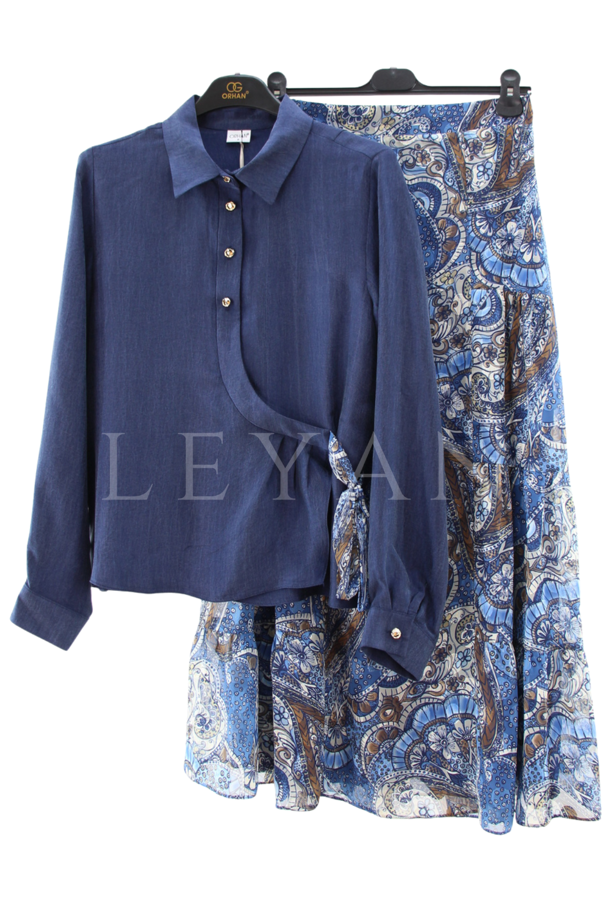 Orhan Store Etekli Takım- LYN04548 Lacivert