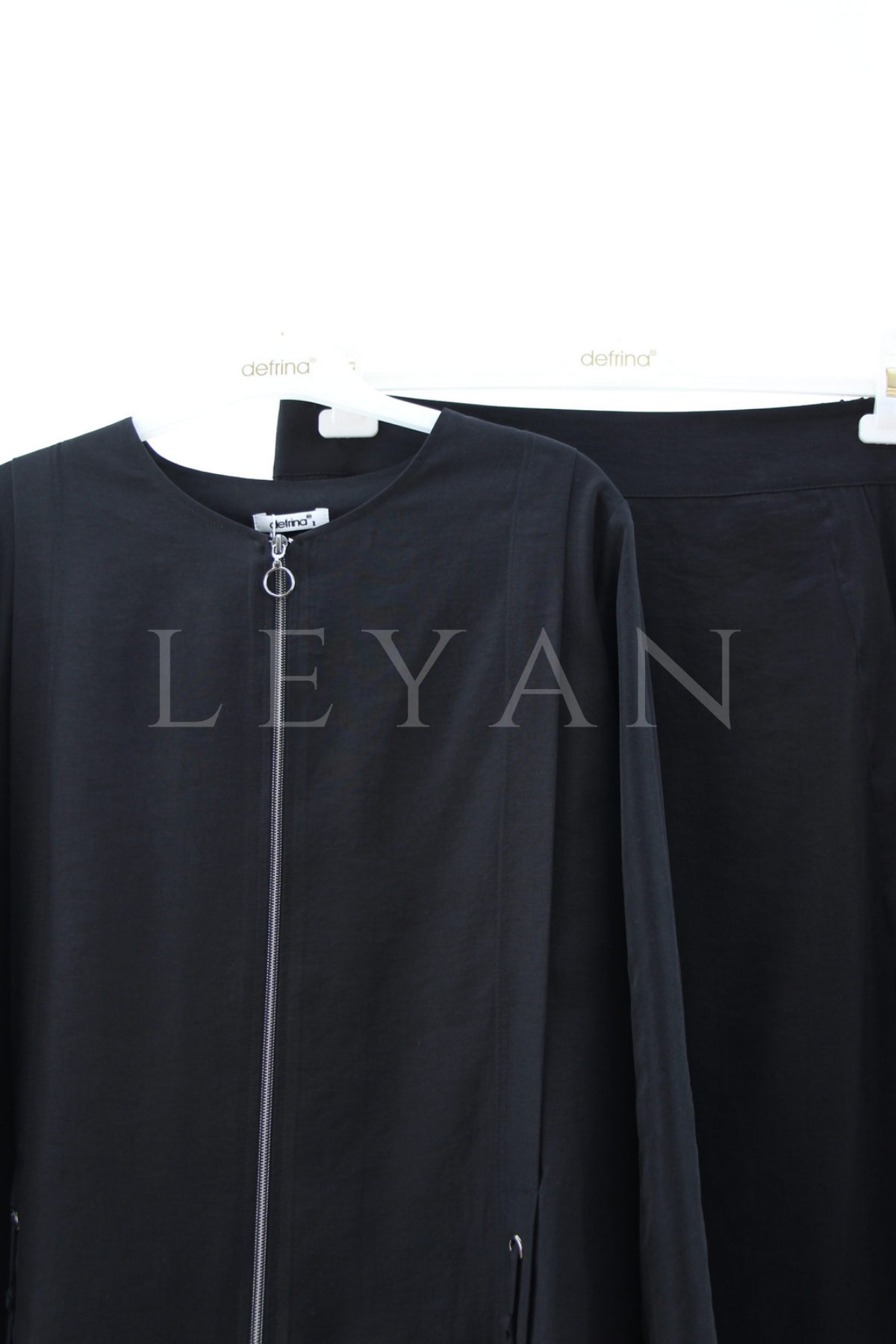Defrina Fermuarlı Takım- LYN04549 Siyah